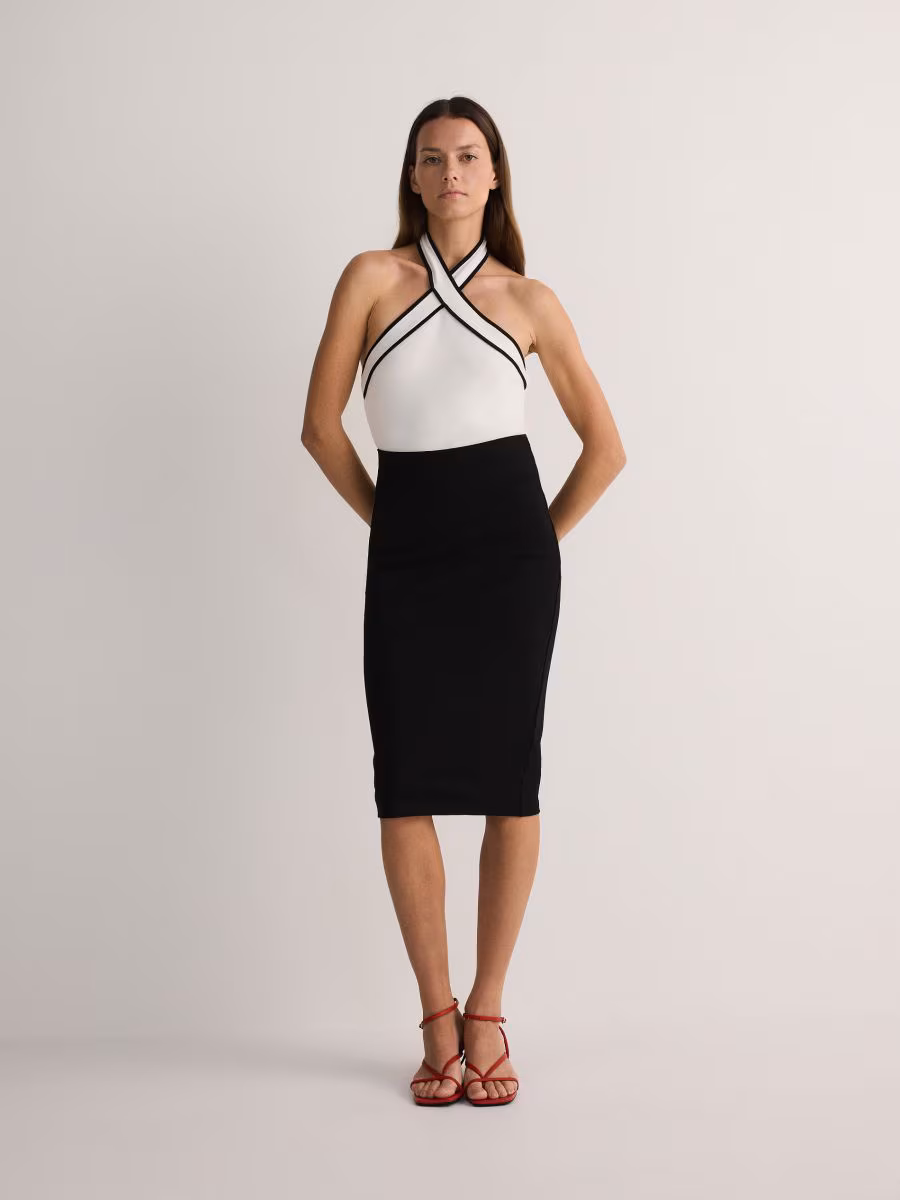 Fitted Midi Skirt