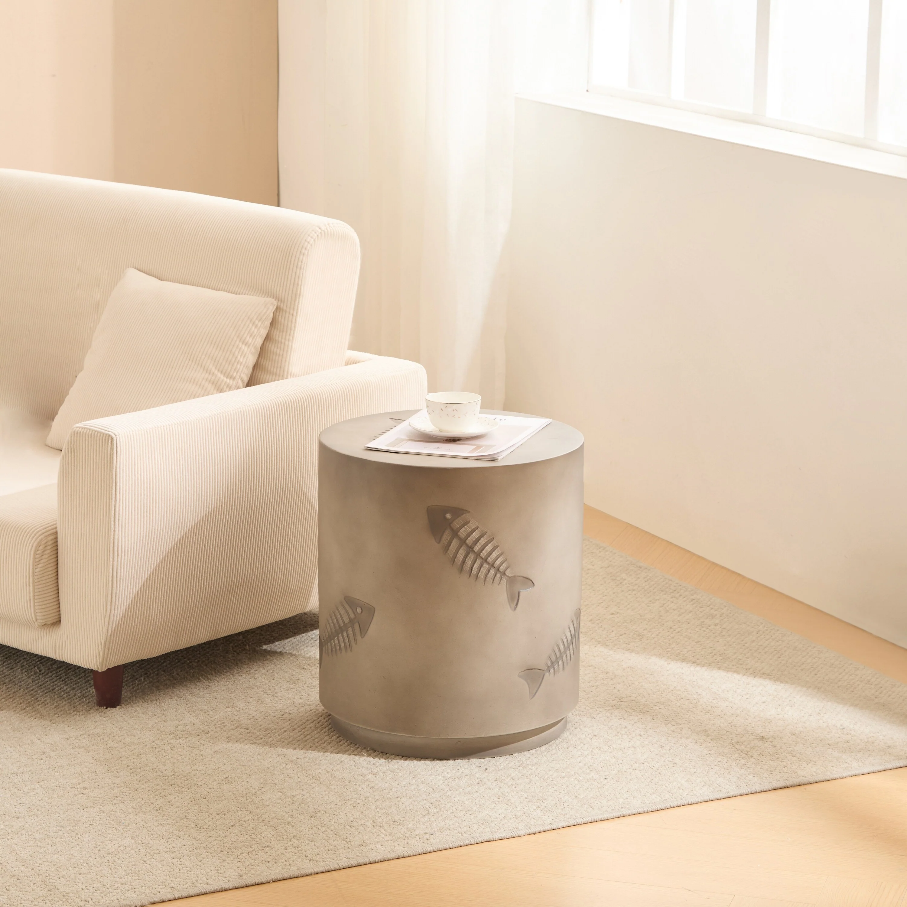 16'' MGO SIDE Table FISH PATTERN