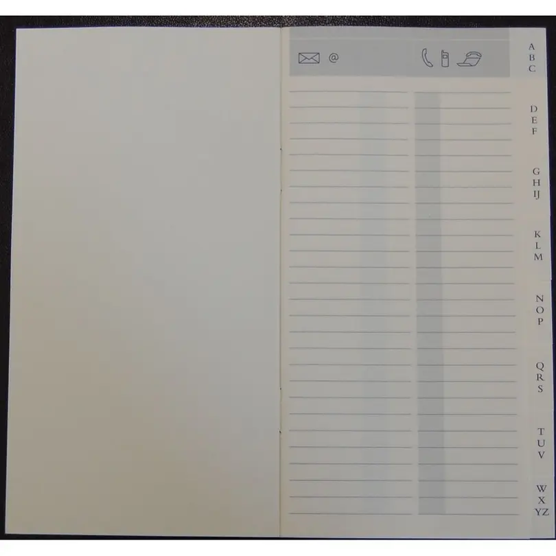 Notizbuch Adressregister