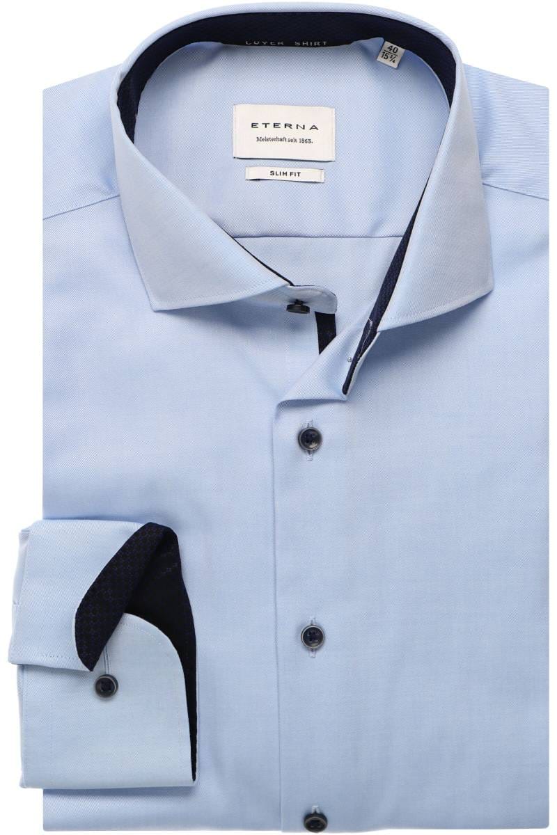 ETERNA Cover Shirt Slim Fit Hemd hellblau, Einfarbig