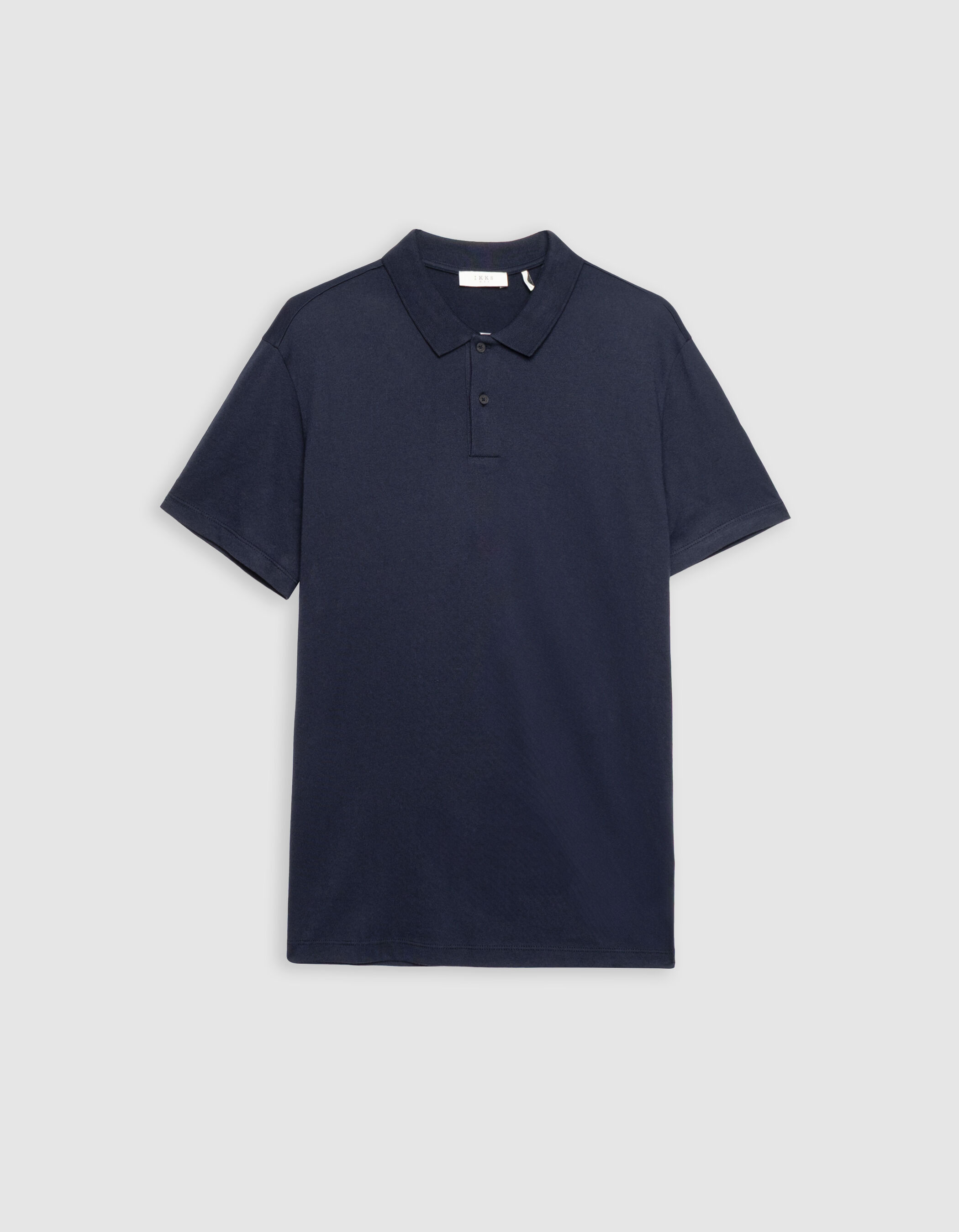 Polo bleu marine en coton modal Homme