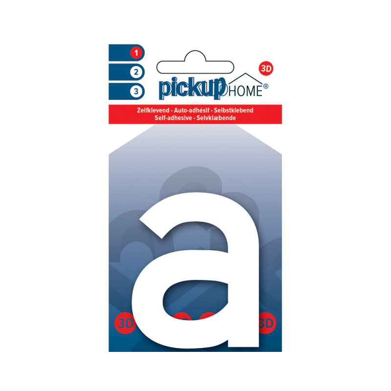 Lettre A adhésive Rio blanche 10 cm PICKUP