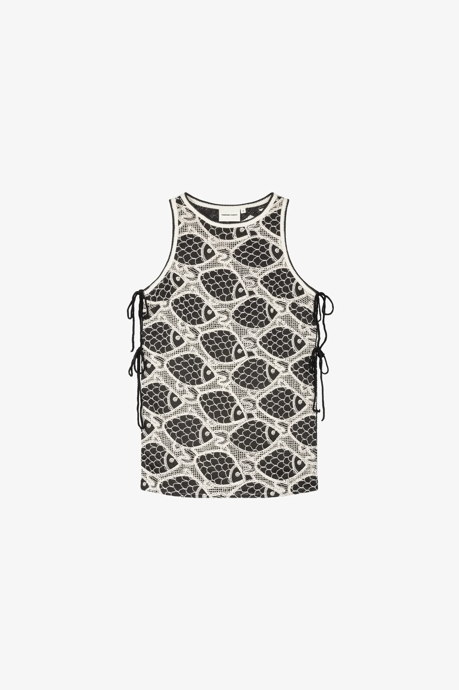 Luca Top | Cosy White/Black