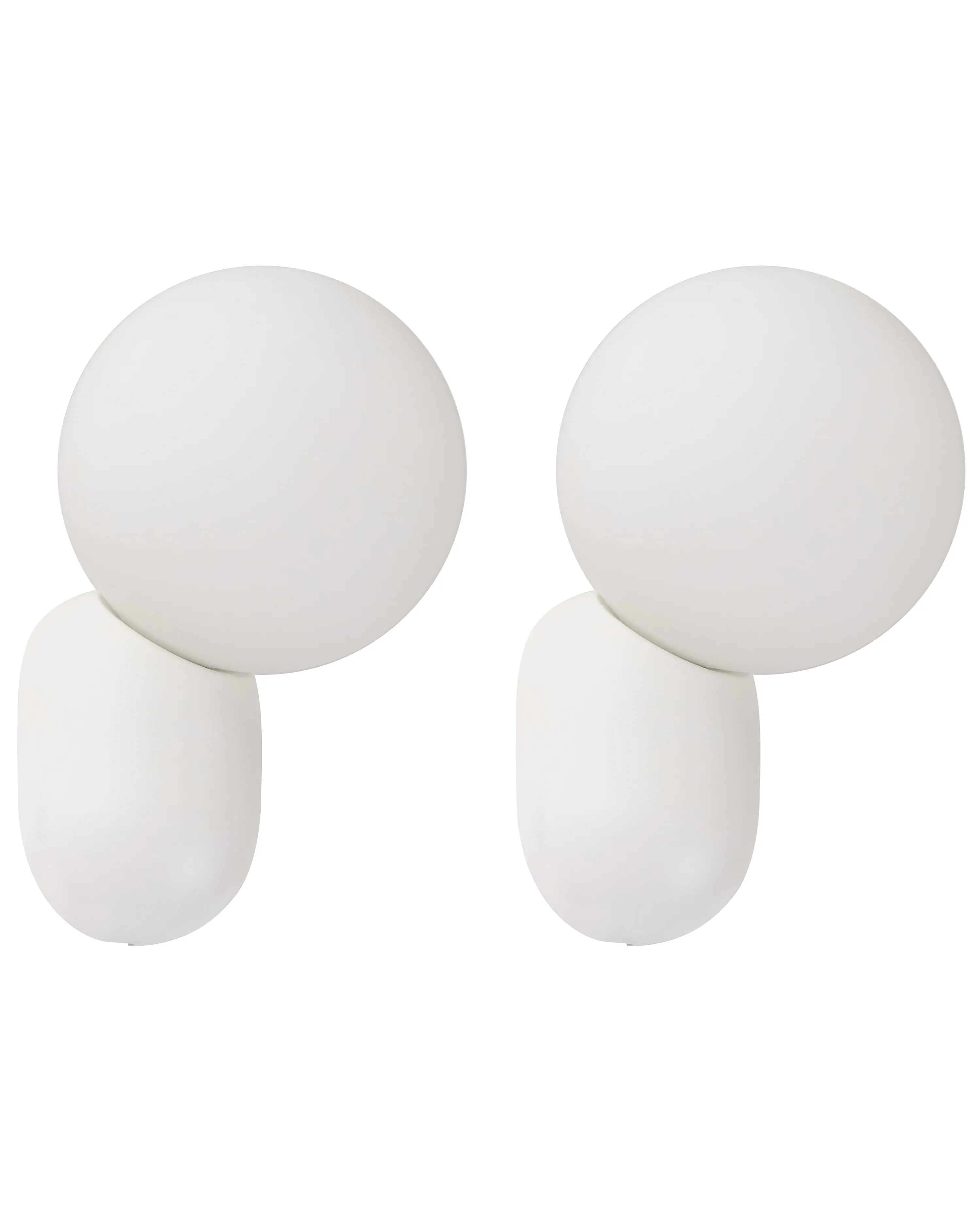 Set of 2 Wall Lamps HELME White