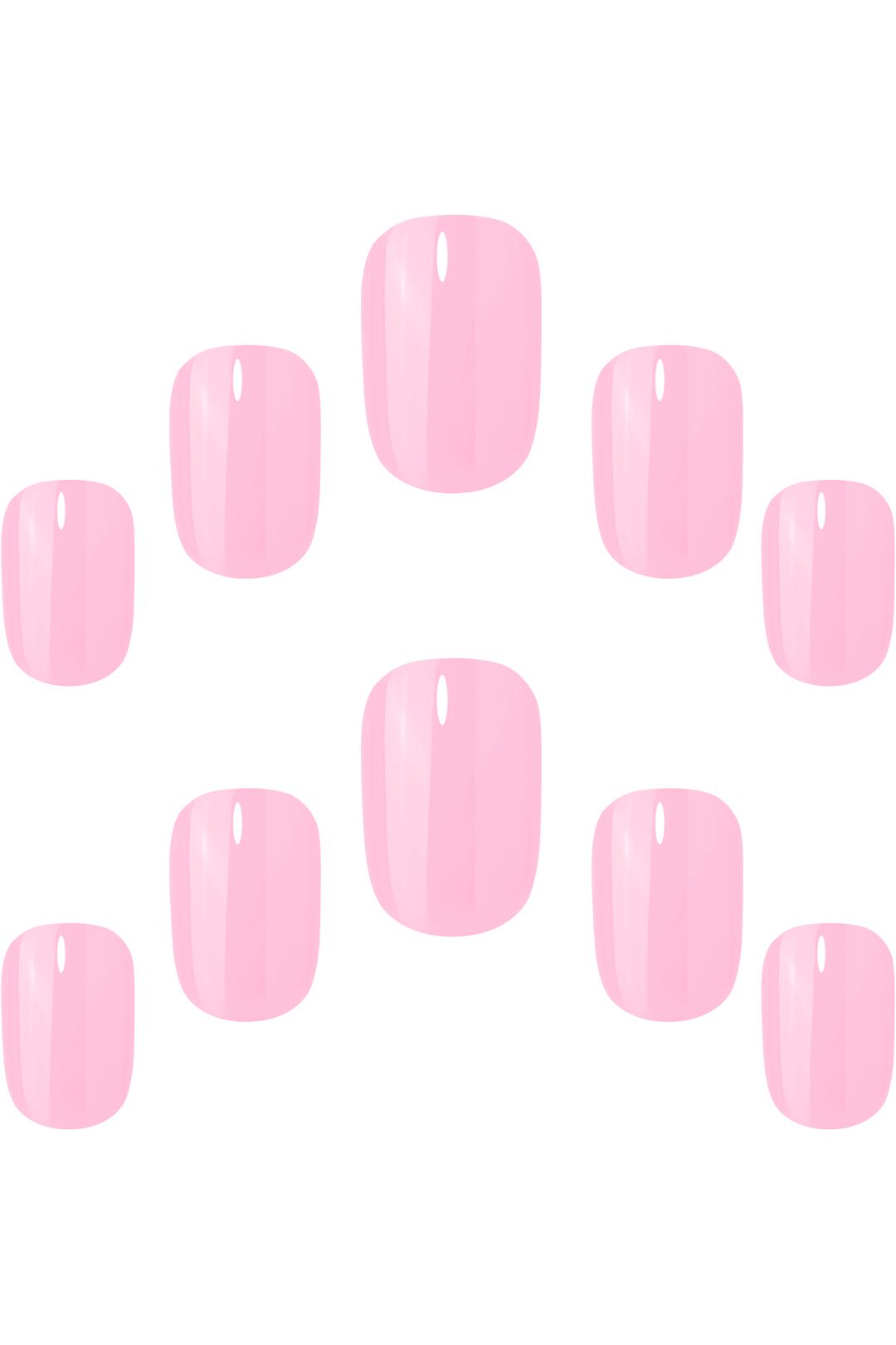 Elegant Touch Gel Finish False Nails - Perfect Pink