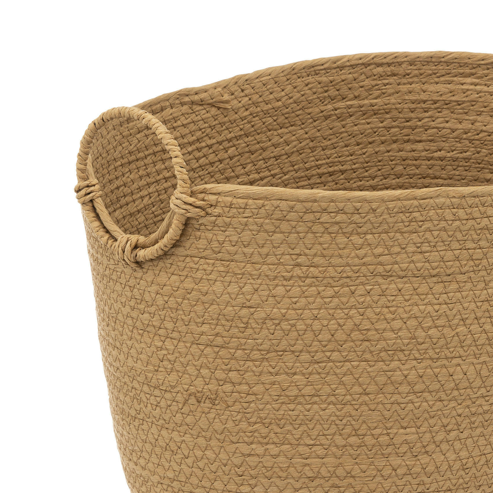 - Panier à linge avec poignées papier naturel Ø 34.5x44 cm