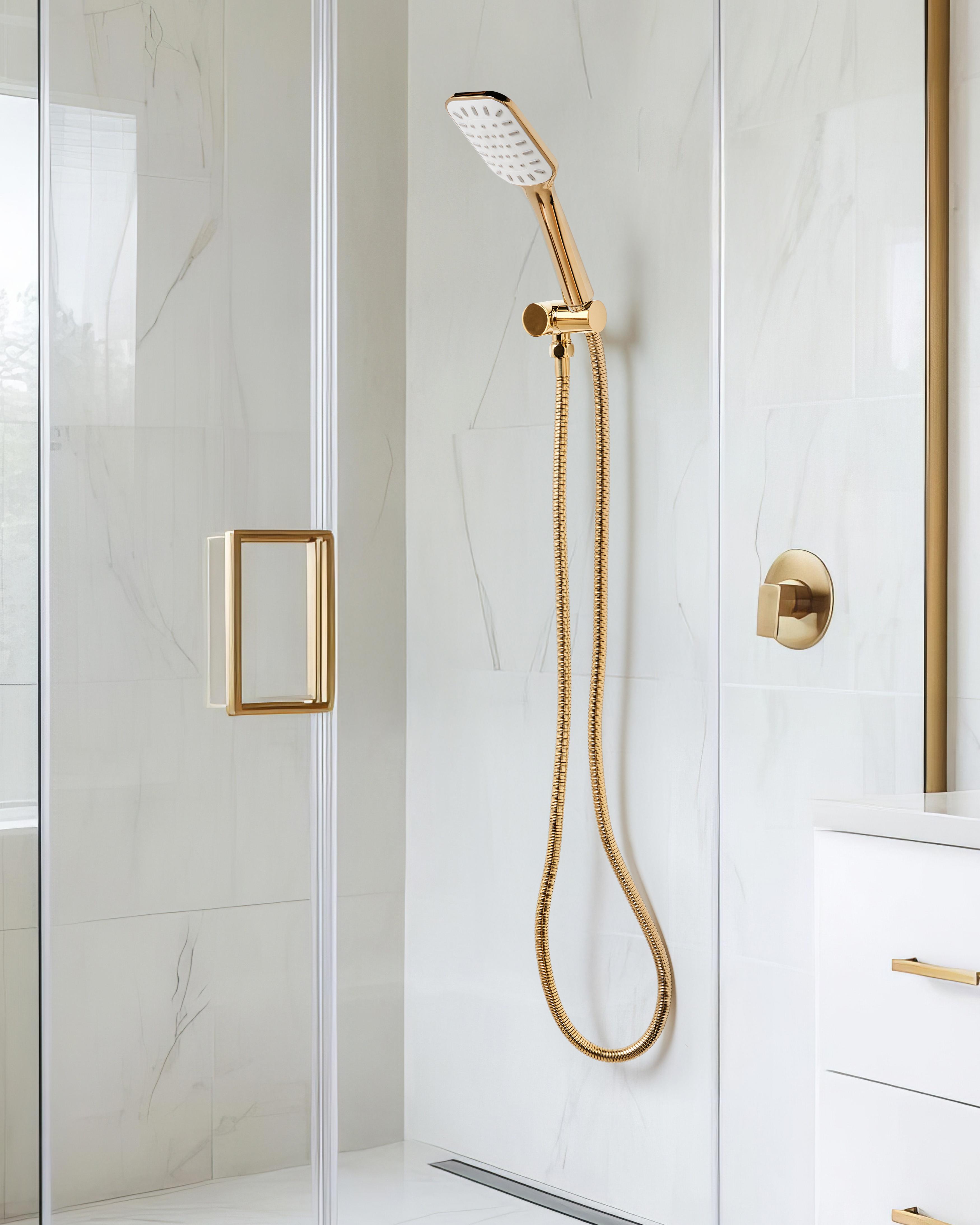 Shower Head and Hose Kit AMAJA Gold