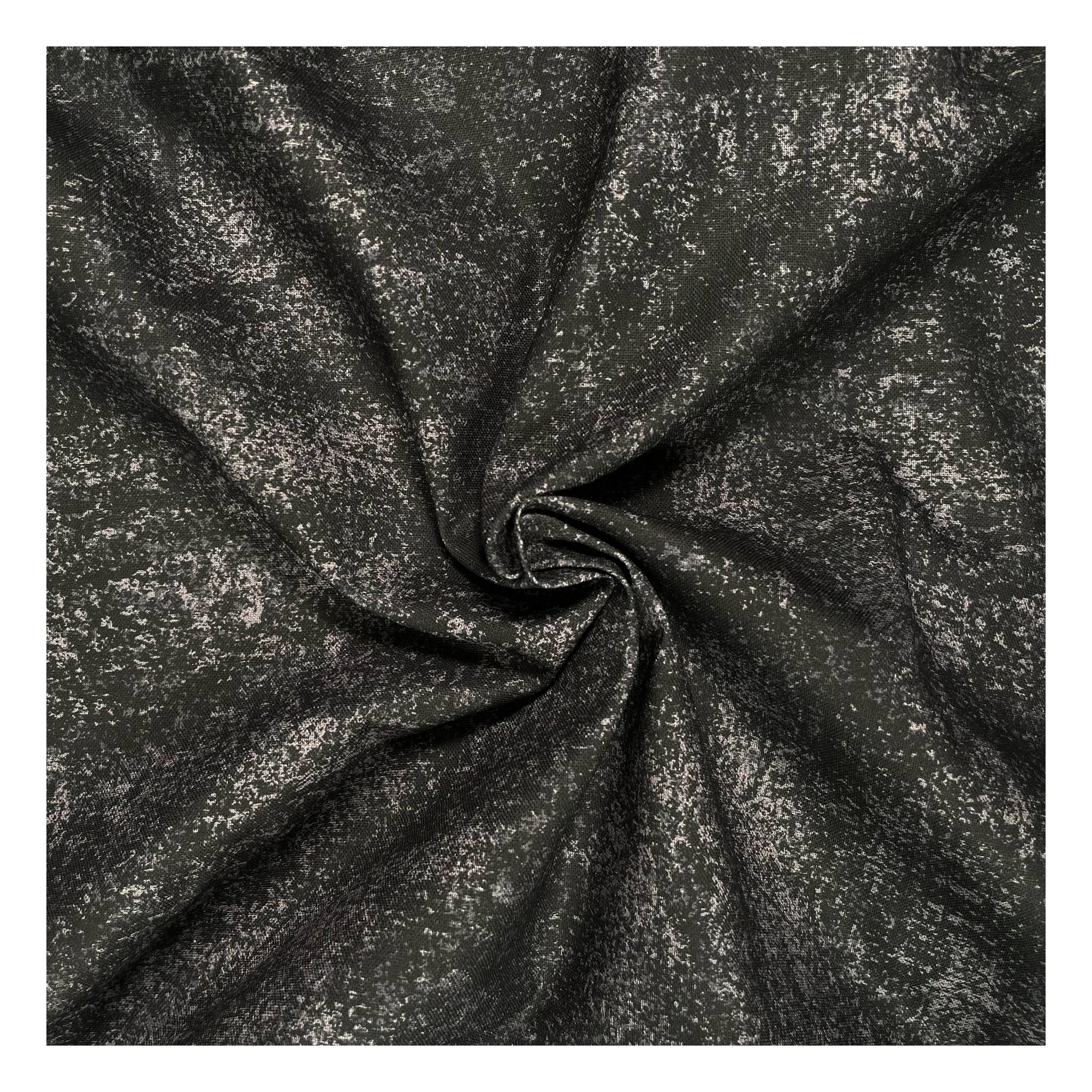 Black Cotton Textured Blender Fabric by the Metre