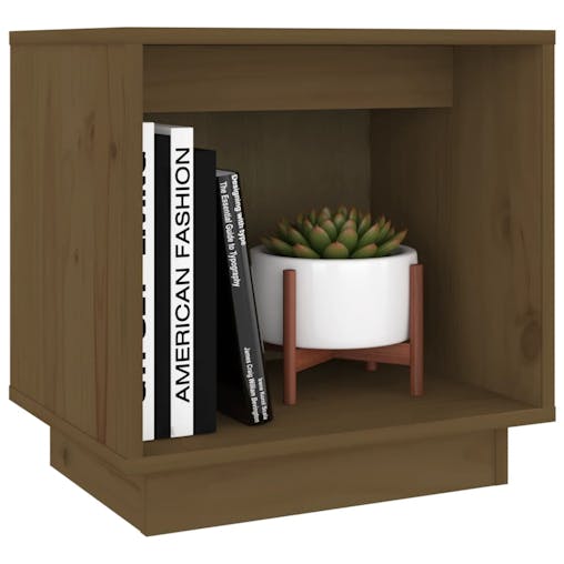 NNEVL Bedside Cabinet Honey Brown 40x30x40 cm Solid Wood Pine
