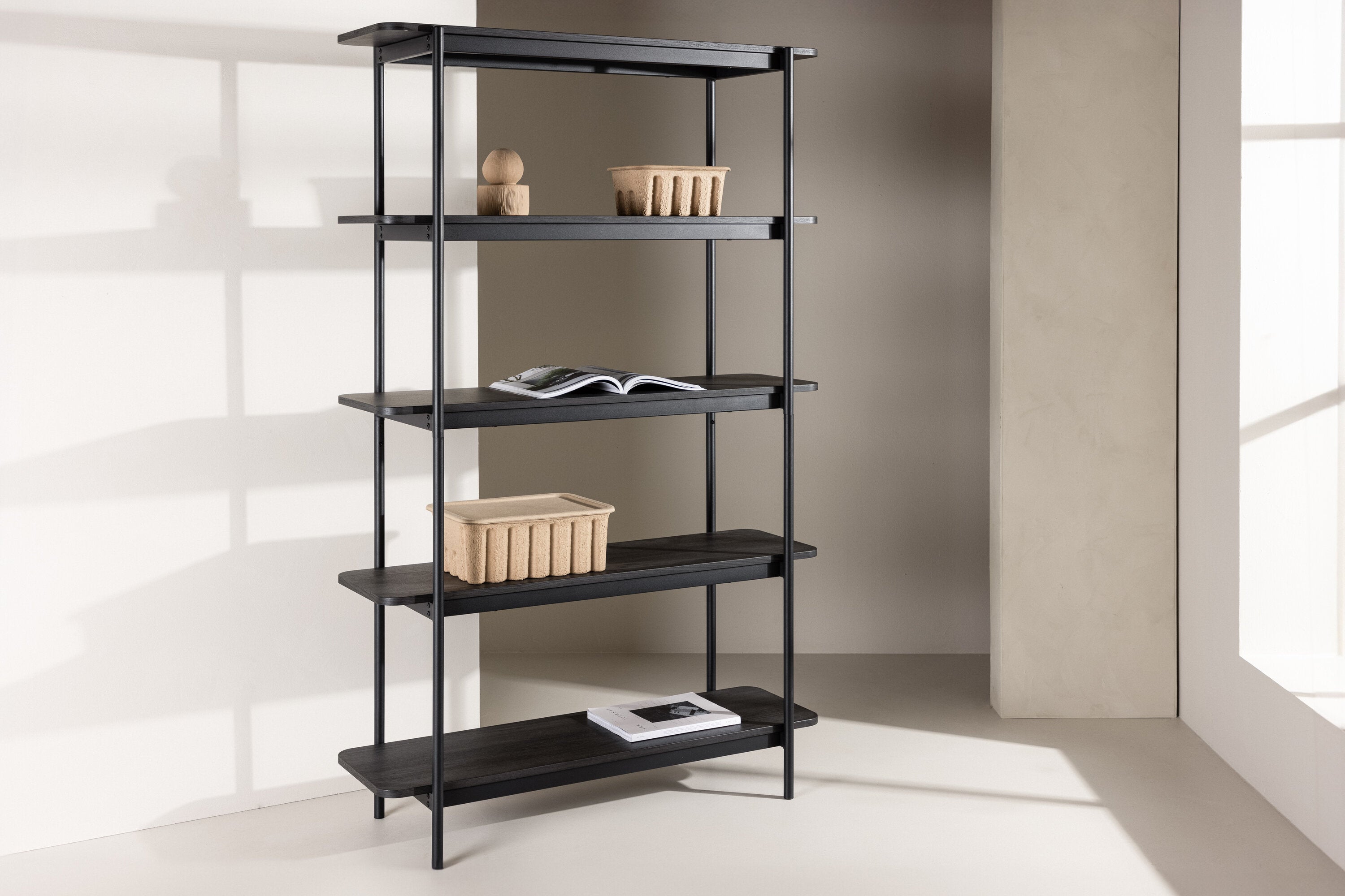 Rebellenclub Nuku Open Kast 190cm - Zwart