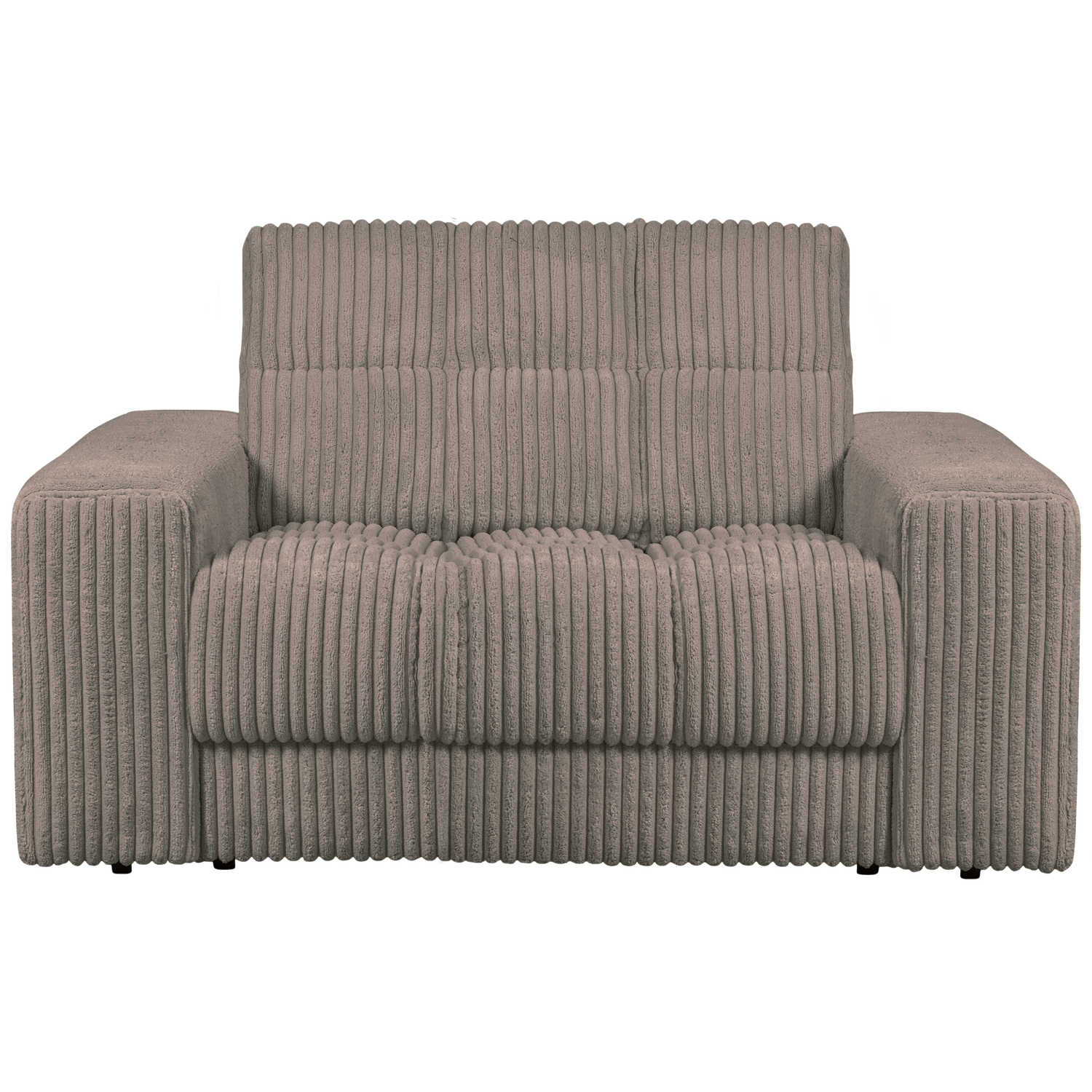 WOOOD loveseat Second Date - Grove Ribstof - Mud - 78x136x101