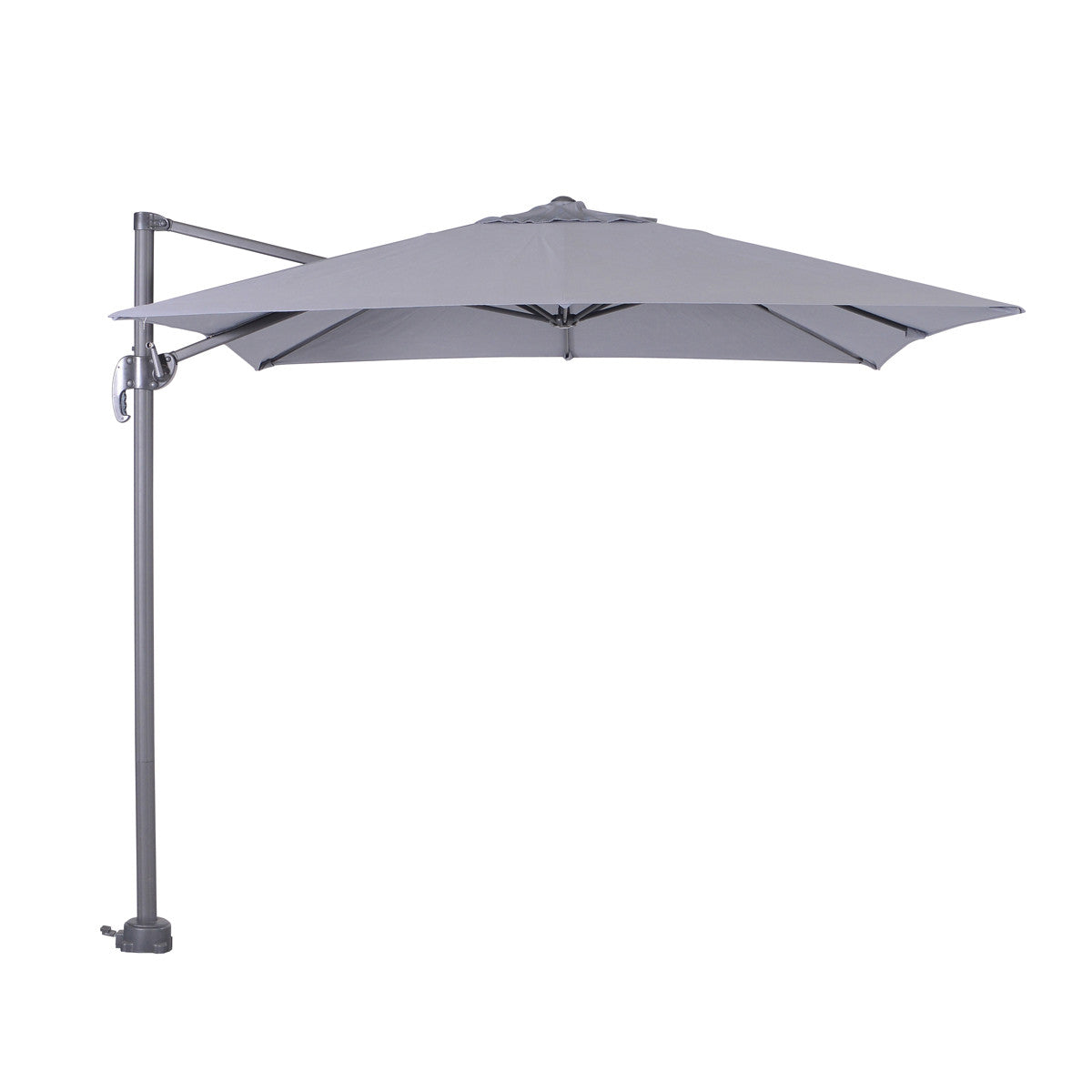 Hawaii parasol S - 250x250 cm - carbon black - licht grijs