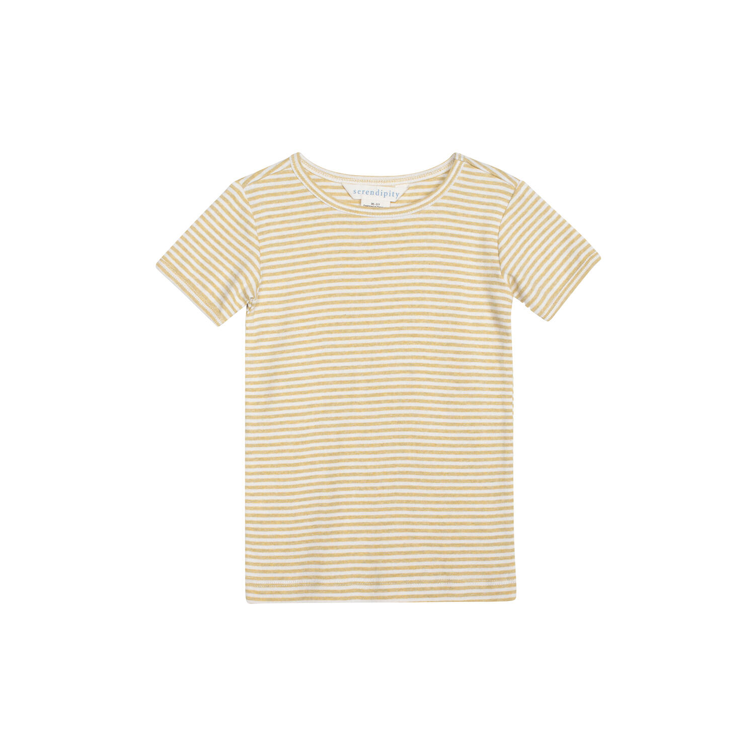 Stripe Tee Short, chamomile/offwhite