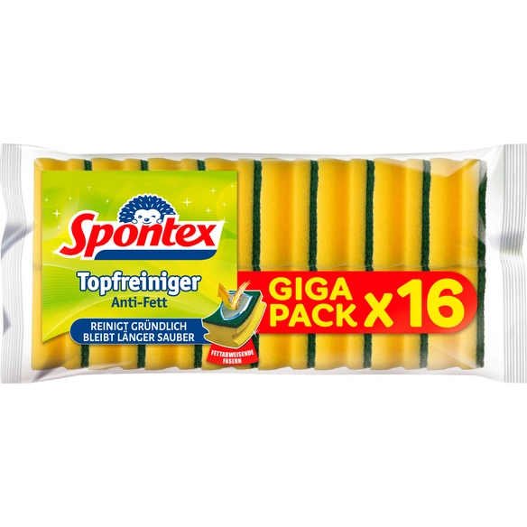 Scheuerschwamm, 16er Packung, gelb