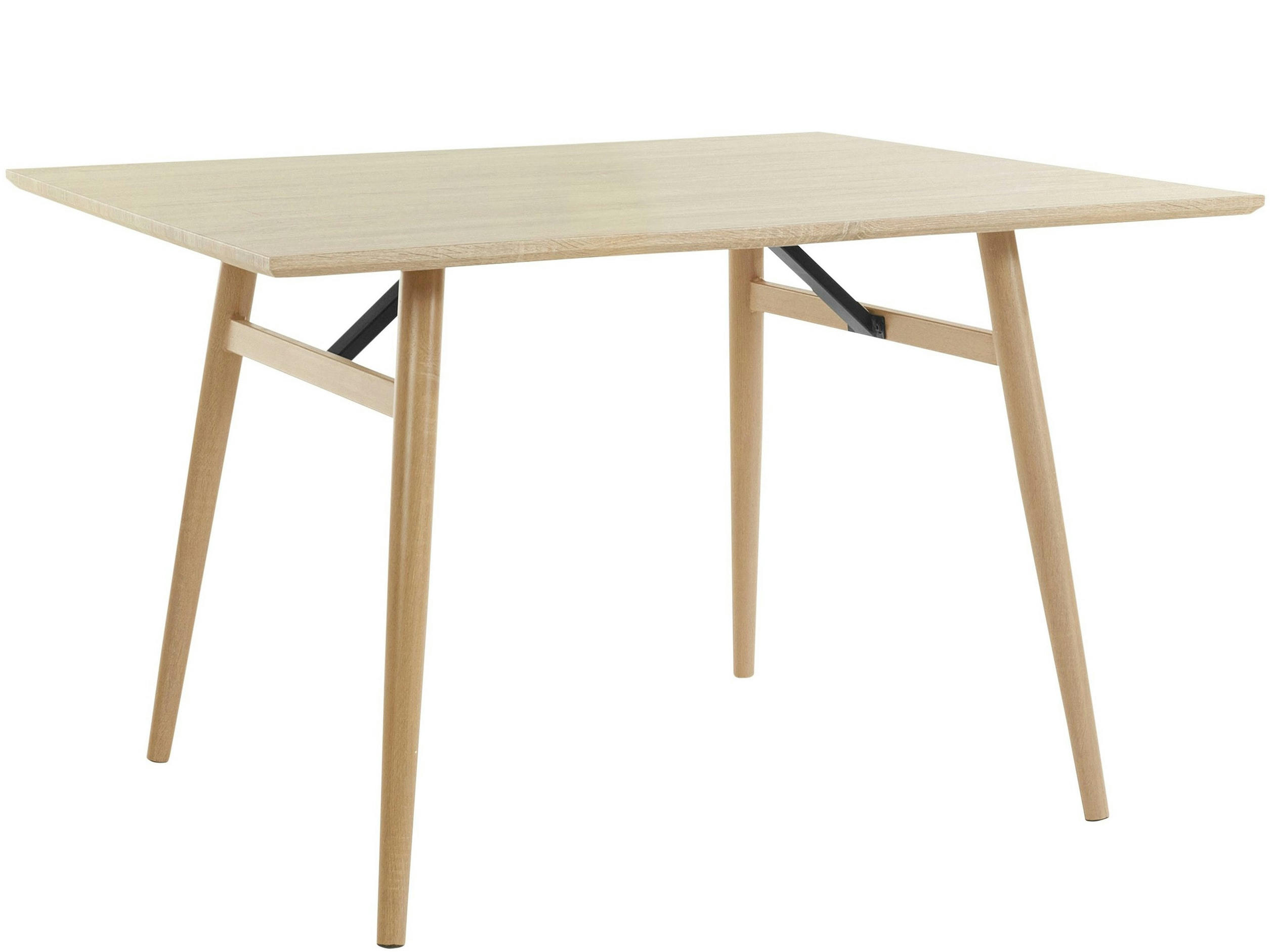 HARRIS - Table à manger 120x80 cm 6 personnes en MDF Nature Chêne
