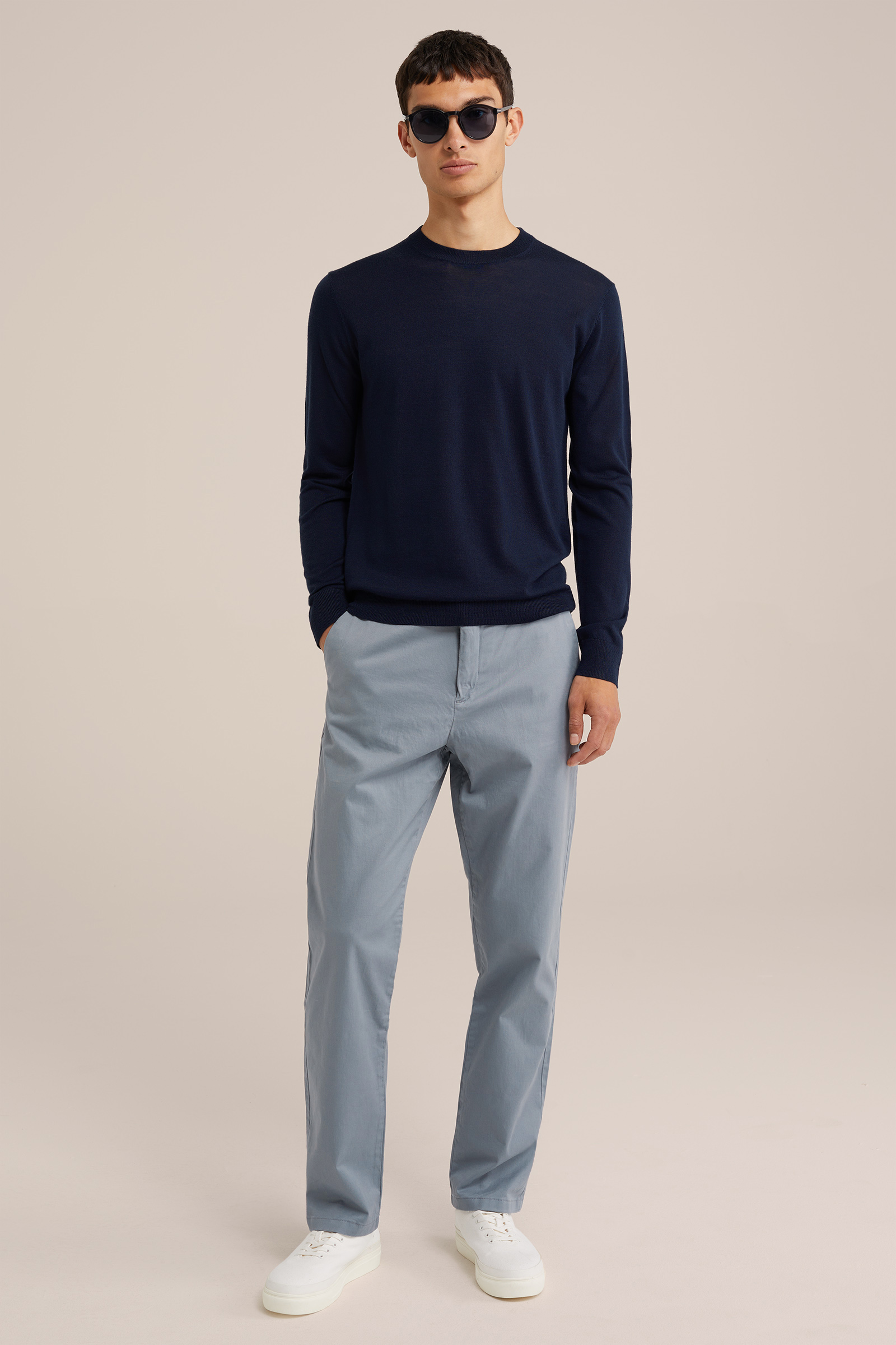 Heren Slim fit trui van merinowol