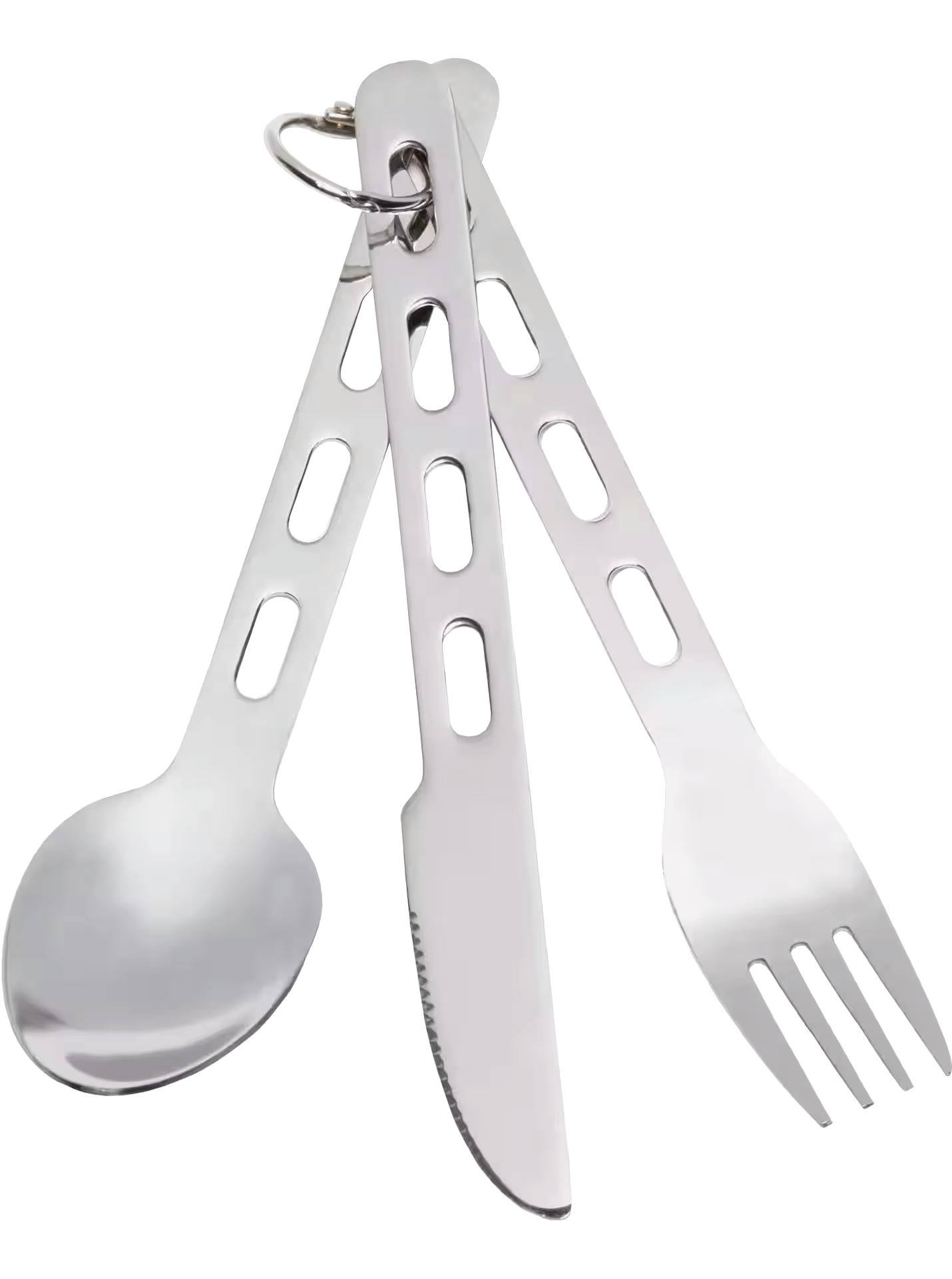 Outbound Stainless Steel Individual Camping Table Set with Cutlery Set, 6-pc