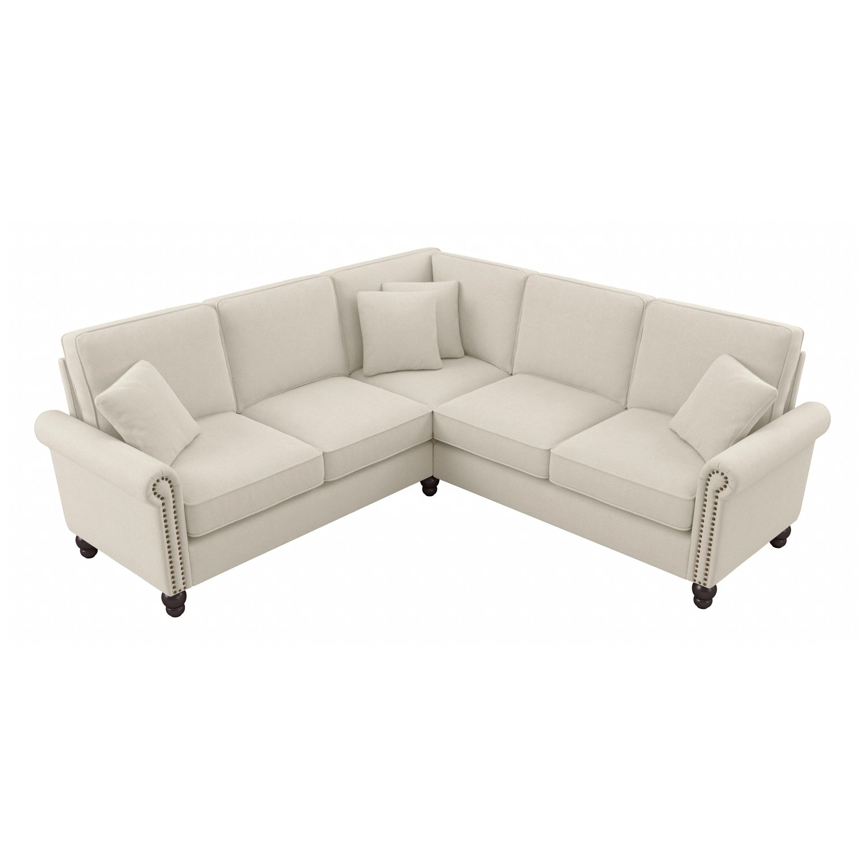 Bush Furniture Coventry 87W Traditional L Shaped Sectional Couch