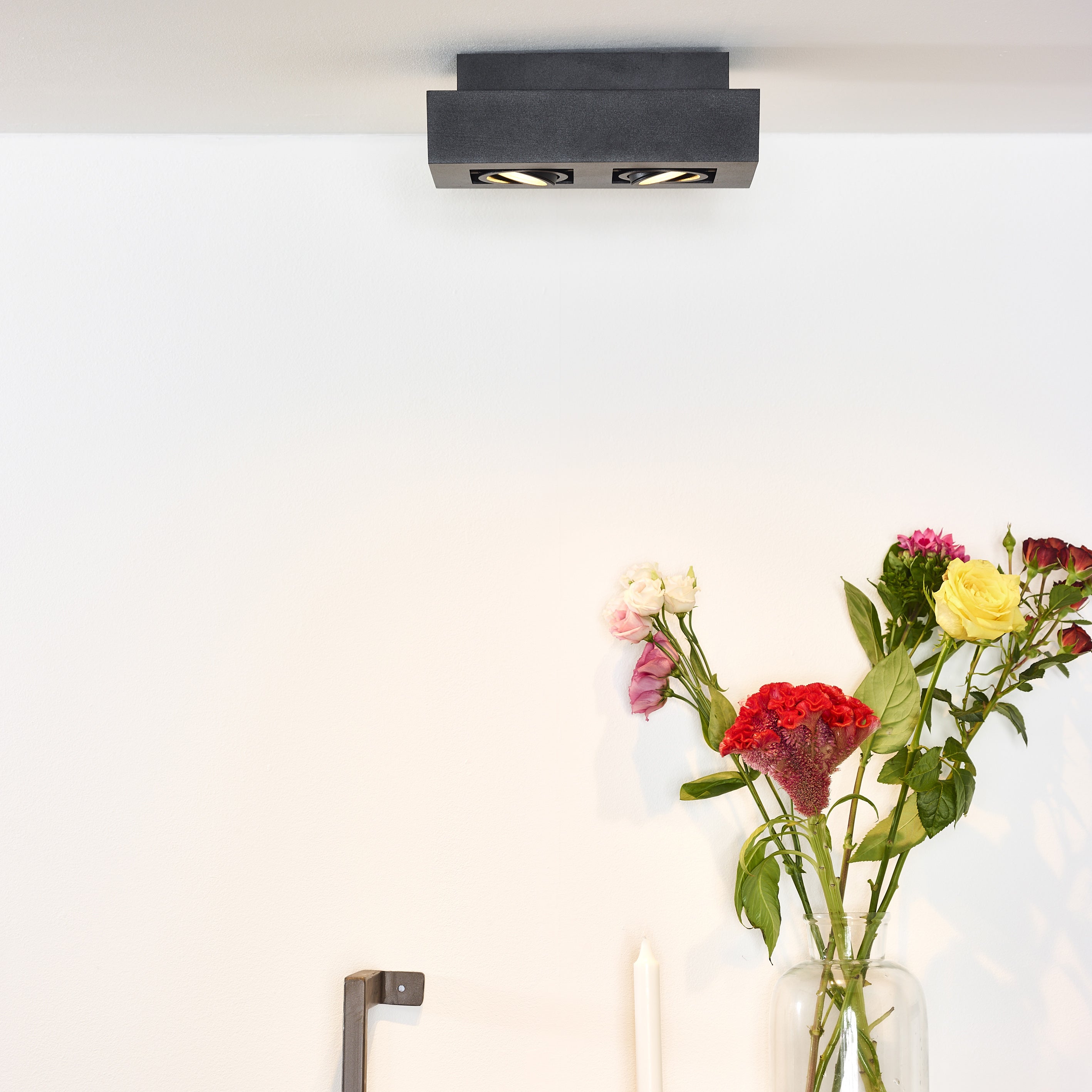 Lucide XIRAX Plafondspot - Zwart - 2 x GU10