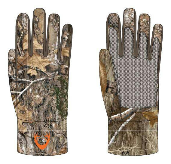 Huntshield Men's Marlin Midweight Hunting Gloves with Warm Fleece Lining, Non-SliP GriP, Camo
