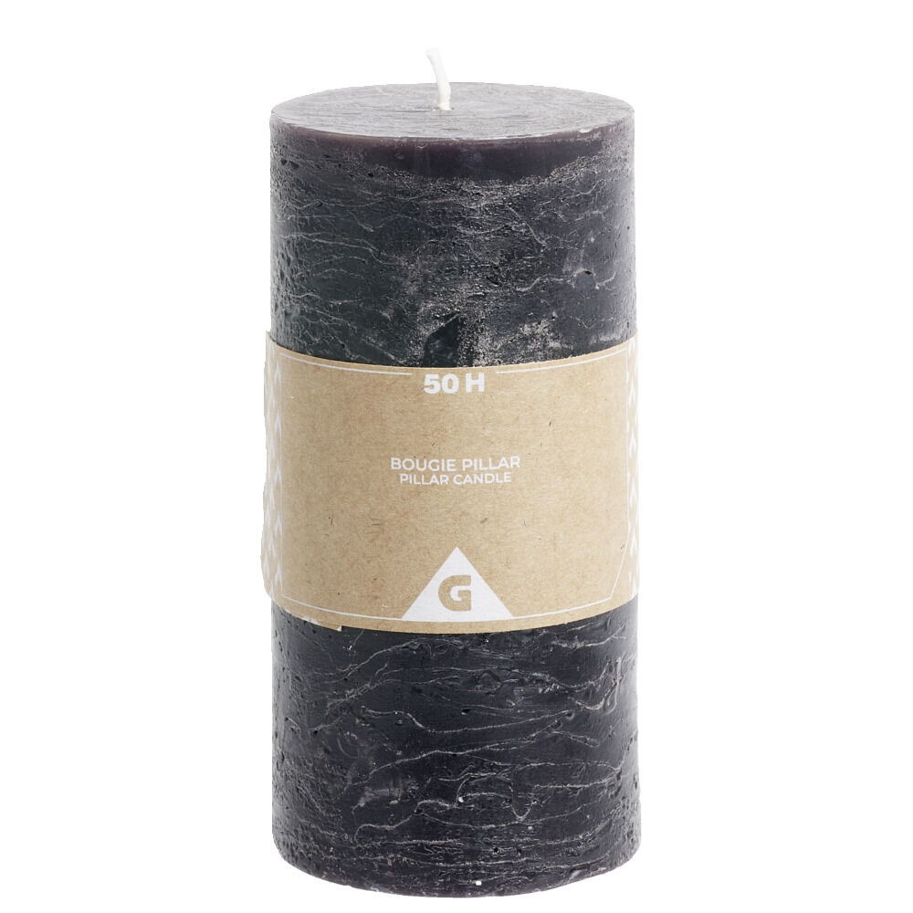 Bougie pilier noire 50H