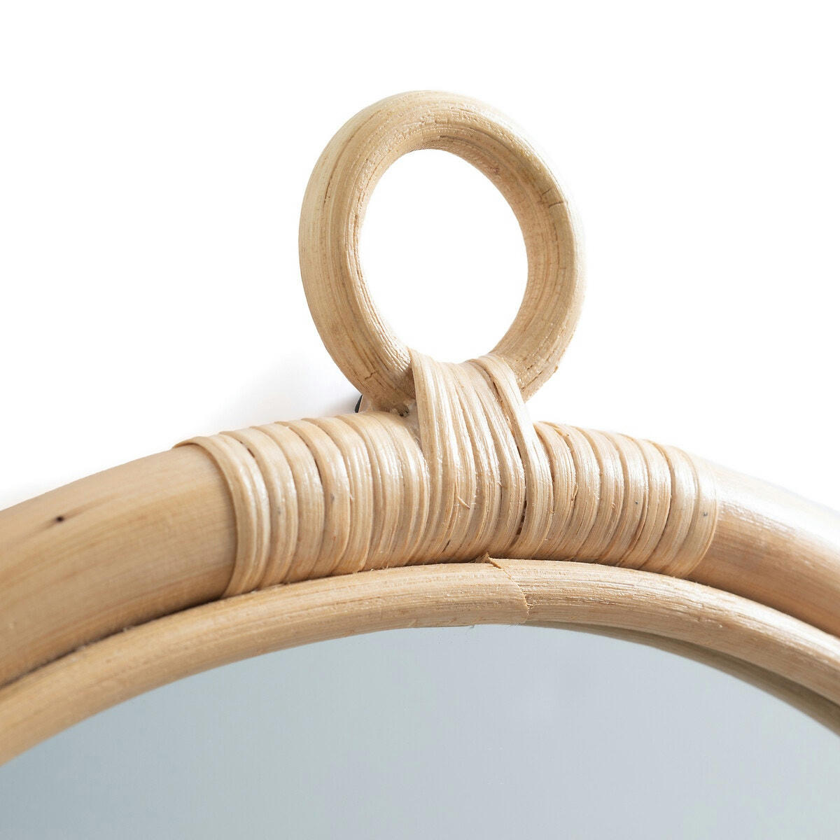 Miroir rond en rotin Ø45 cm, Nogu