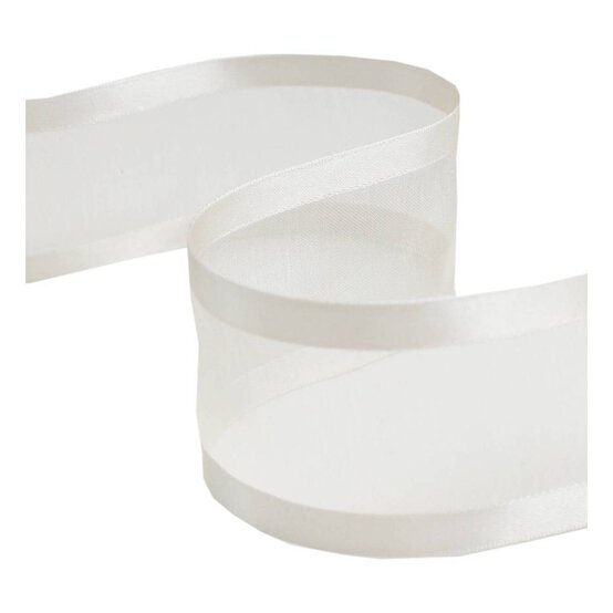 Ivory Organza Satin-Edged Ribbon 38mm x 4m