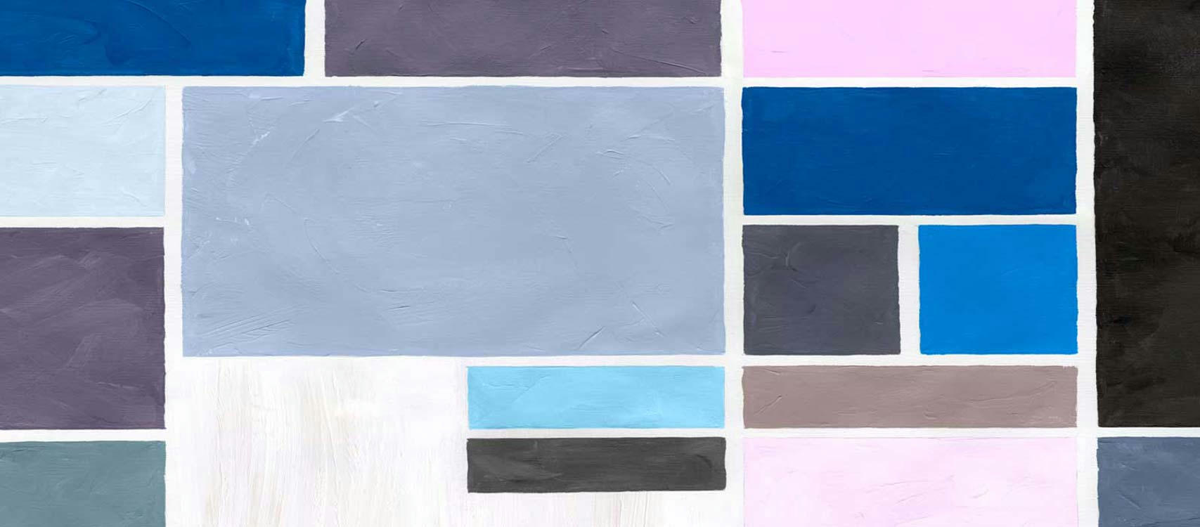 POUDRÉES BLEUE - Tête de lit sans support en bois 160*70cm