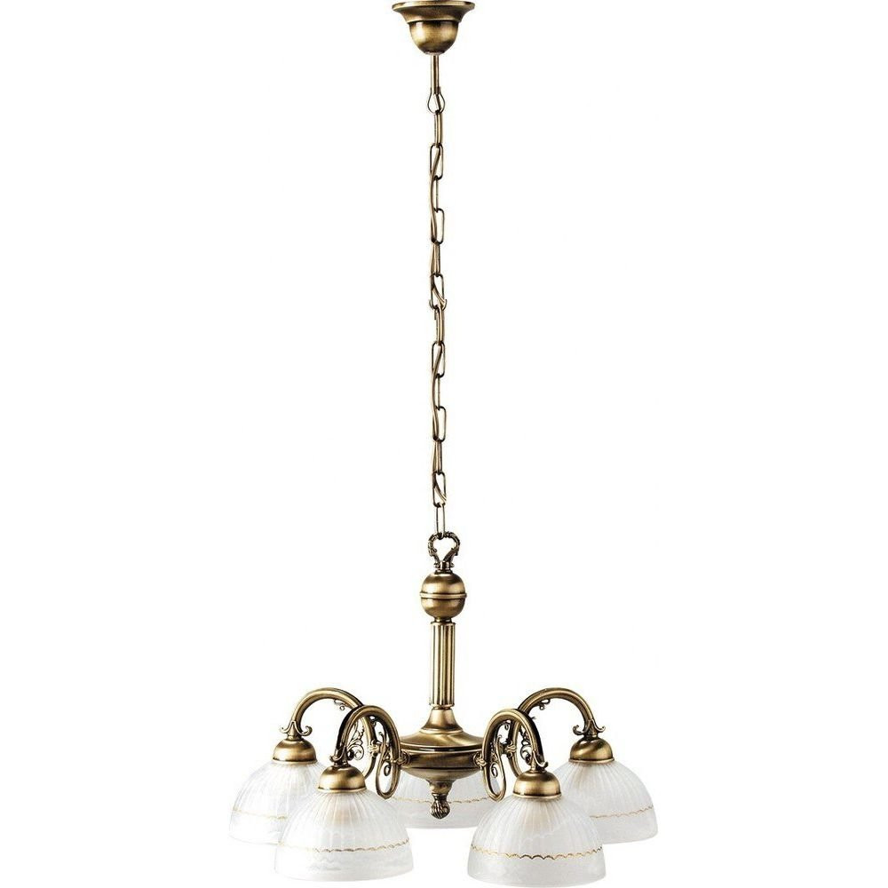 Lampa wisząca brązowo-biała Flossi 5xE27x40W wym: 90x52x52 cm Rabalux