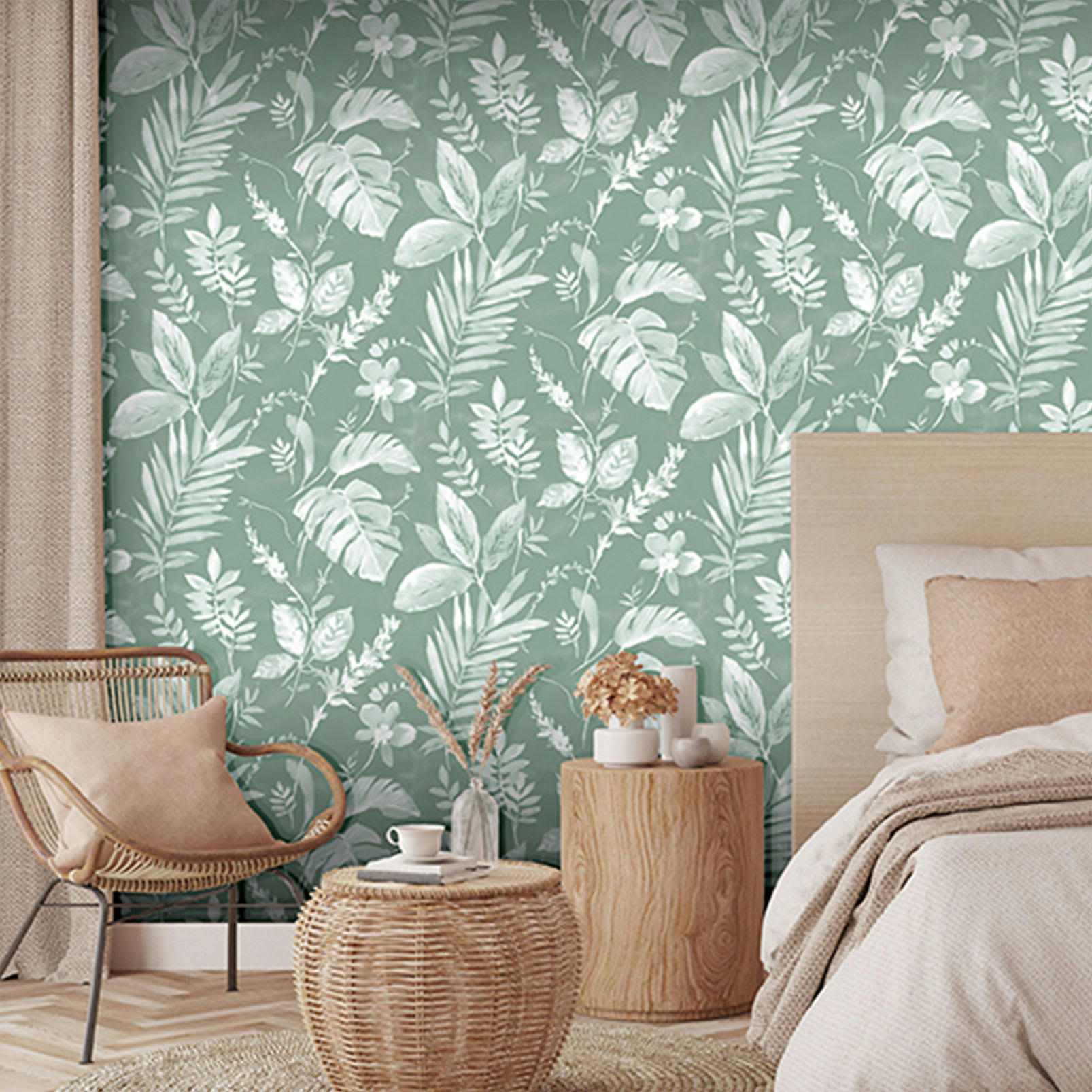 - Papier peint vert d