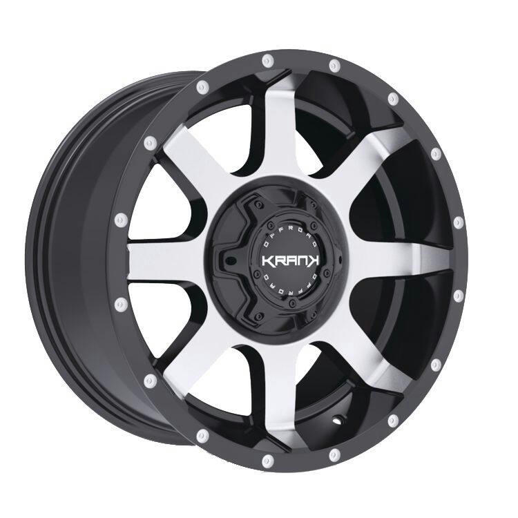Krank Slick Alloy Wheel/Rim, Gloss Black Machined