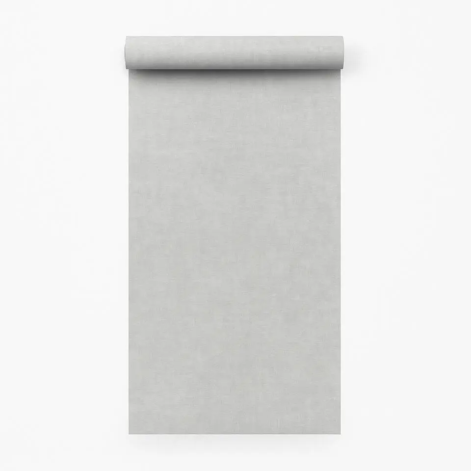 Dutch Wallcoverings Vliesbehang Linen & Textures uni - grijs - 10,05m x 53cm