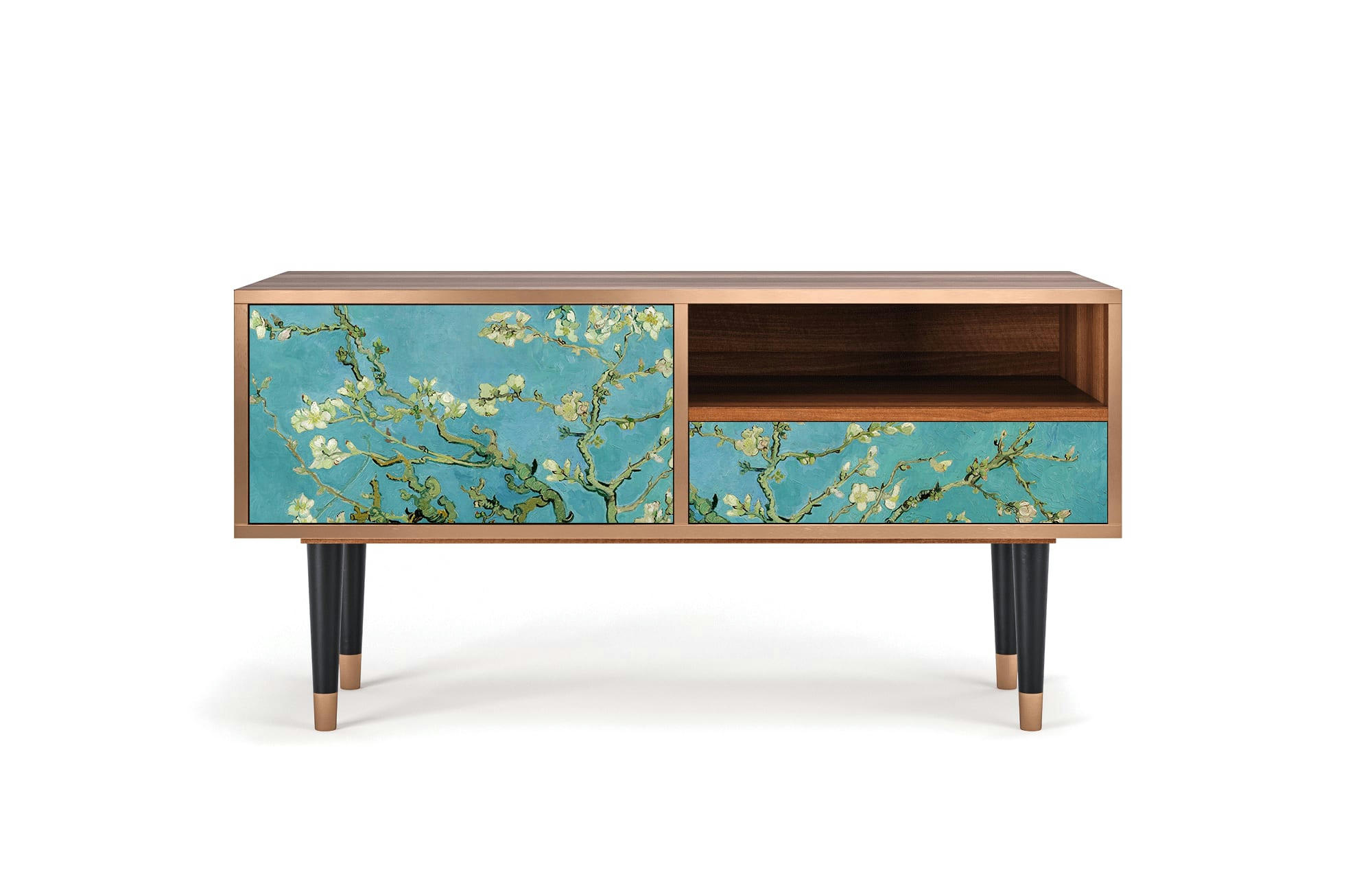 ALMOND BLOSSOM BY VAN GOGH - Meuble TV  bleu 1 tiroir et 1 porte L 115 cm