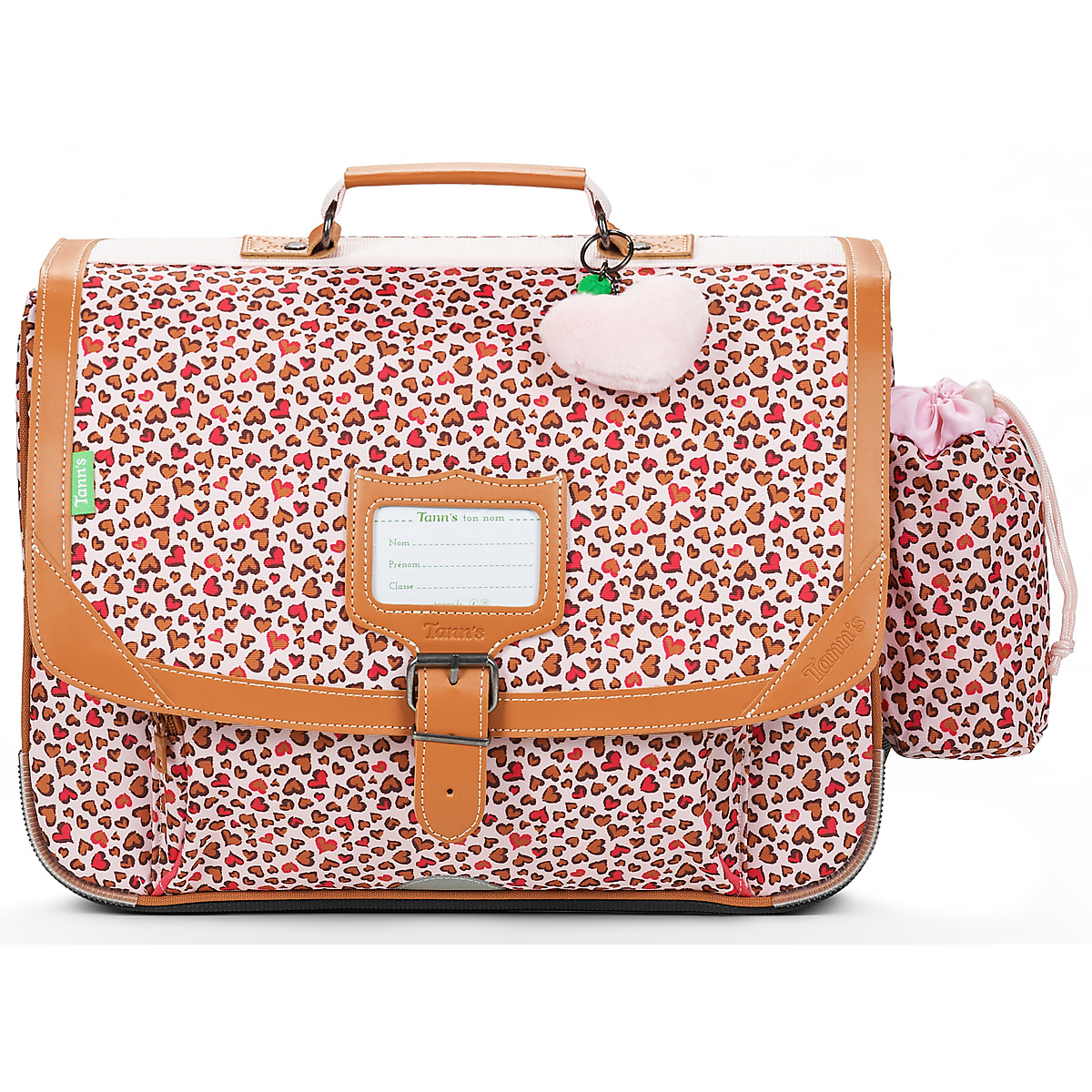 Tann's - LILOU CARTABLE 38 CM POCHE GOURDE - Pink / Red