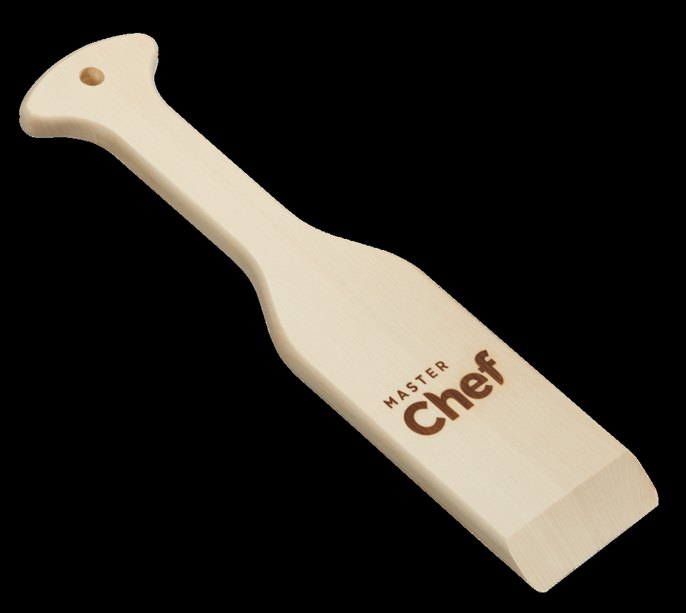 Master Chef Outdoor BBQ Hardwood Grill Scraper, Bristle Free, 15-in