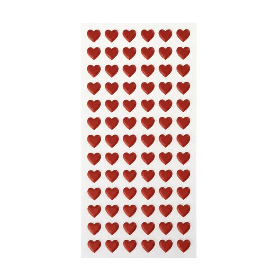 Red Heart Puffy Stickers 78 Pack