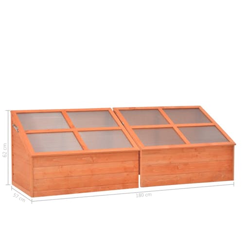 NNEVL Greenhouse Wood 180x57x62 cm
