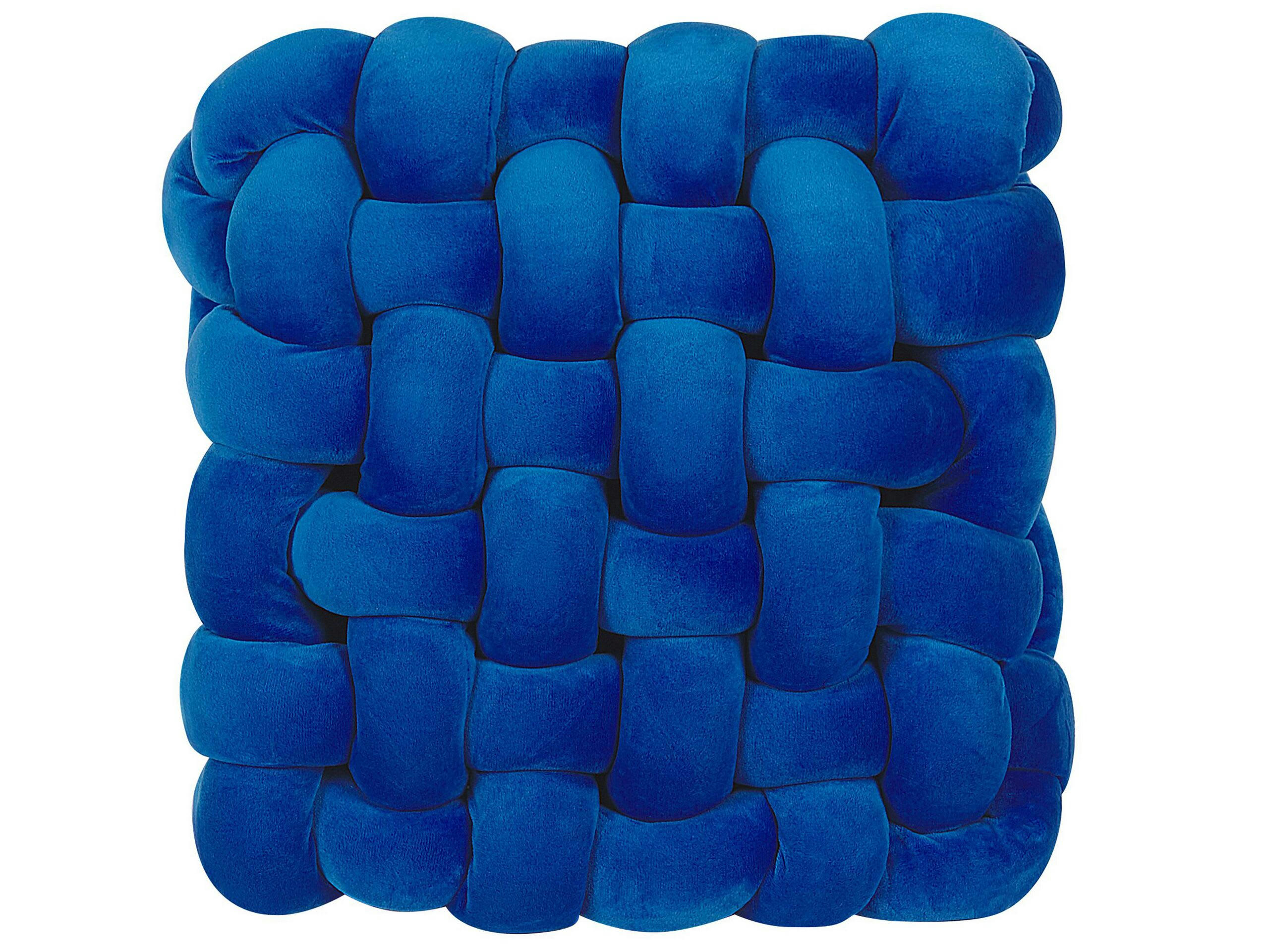 SIRALI - Coussin décoratif en tissu bleu 30x12cm