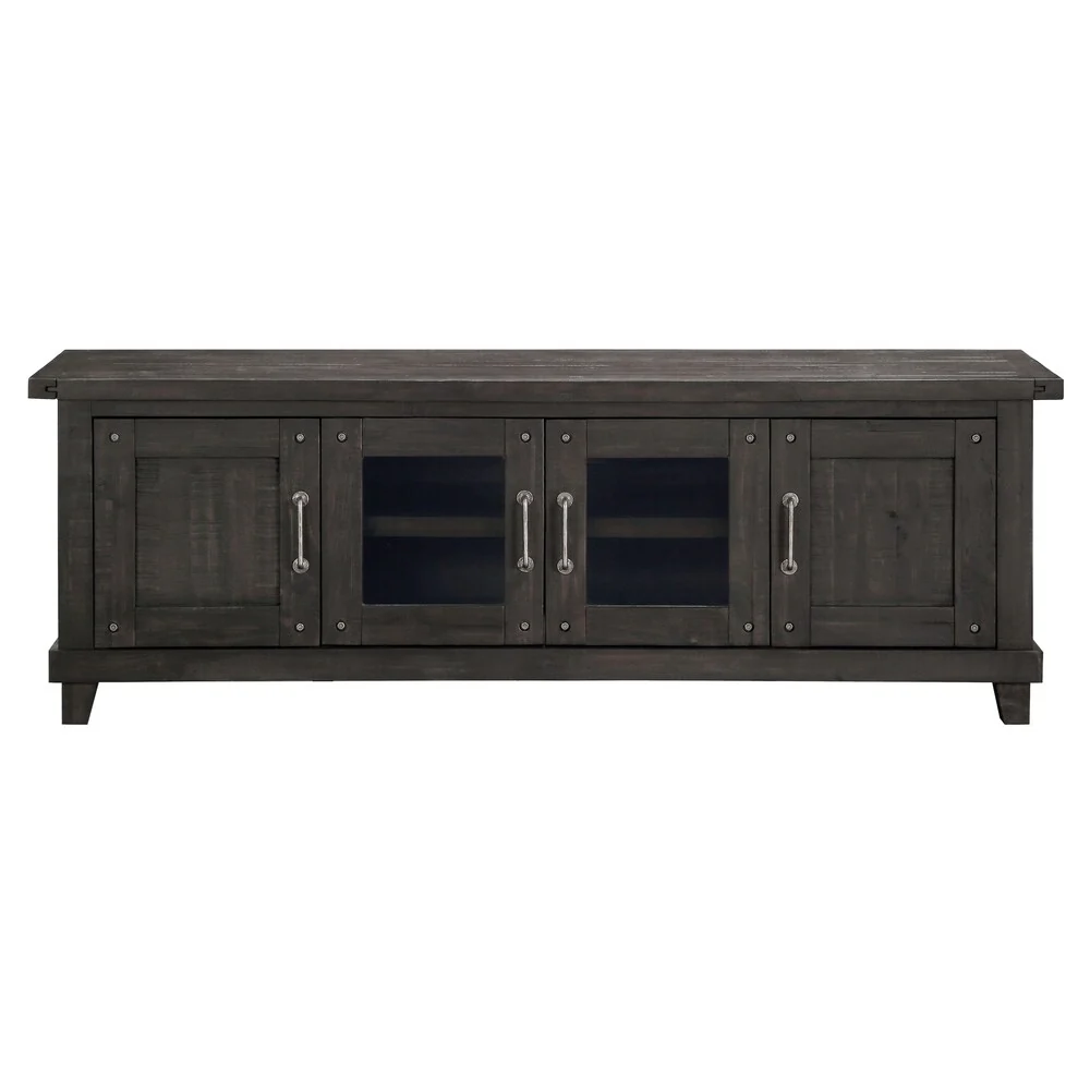 Yosemite Solid Wood Four Door Media Console in Cafe - 73 inches in width