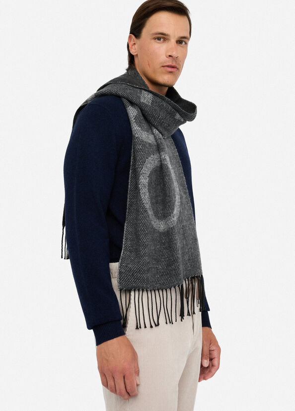 Stola in cotone con logo