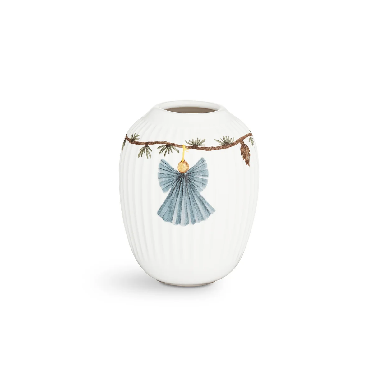 Kähler Design - Hammershøi Weihnachten Vase, H 10,5 cm, weiß