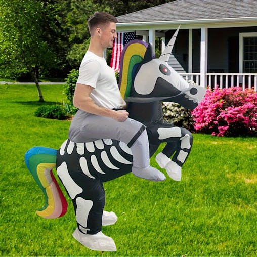 NNETM Unicorn Skeleton Costume Halloween Party Outfit