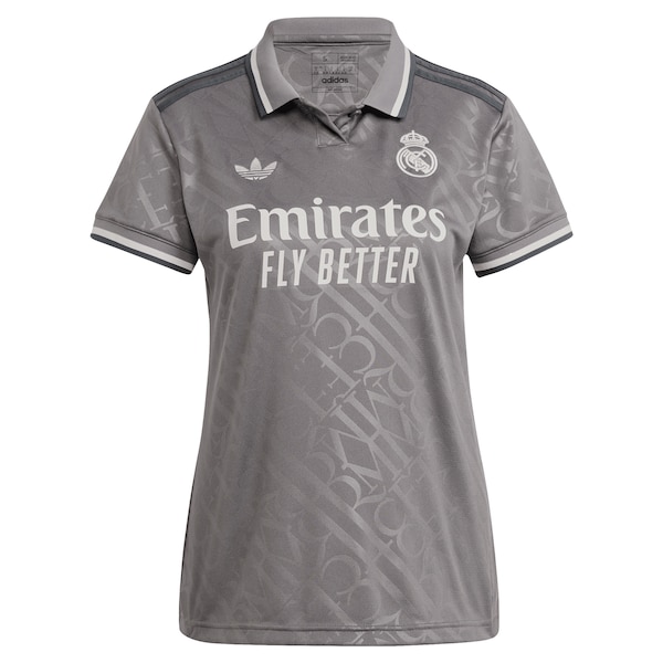 Kylian Mbappé Los Merengues adidas Originals Women's 2024/25 Third Replica Player Jersey - Charcoal