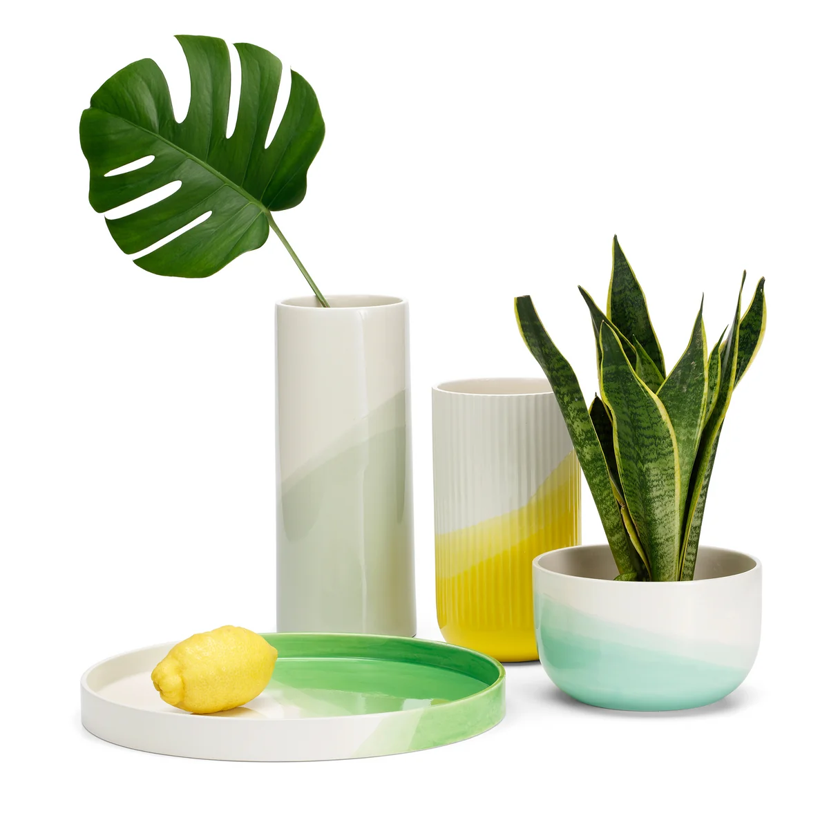 Vitra - Herringbone Vase geriffelt H 24,5 cm, gelb