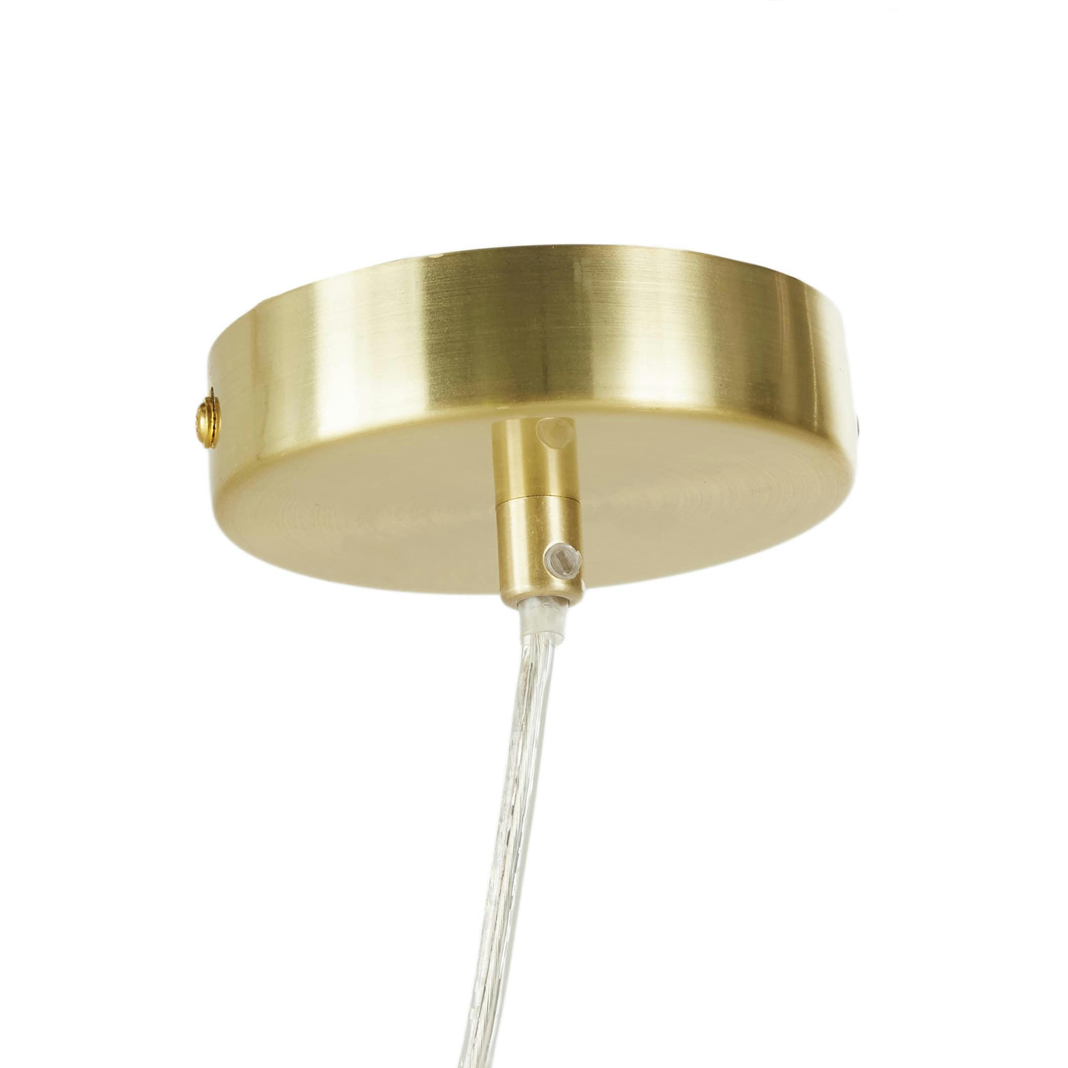 ALVARA - Suspension en métal doré 3 globes opalines