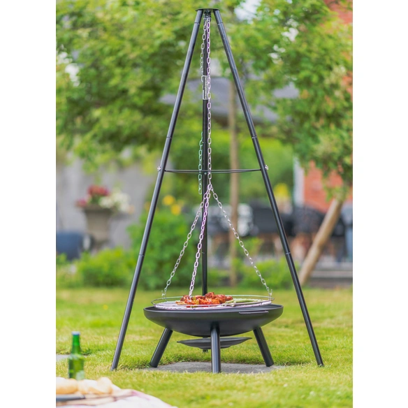 Grillfeuerstelle »El Paso«, Ø 60 cm, höhenverstellbar, schwarz/silberfarben