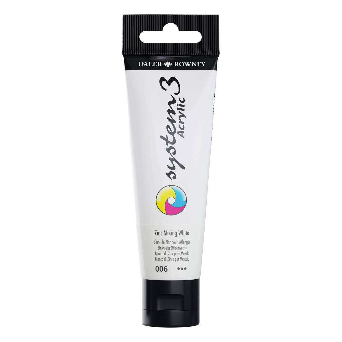 Daler-Rowney System3 Zinc Mixing White Acrylic Paint 59ml