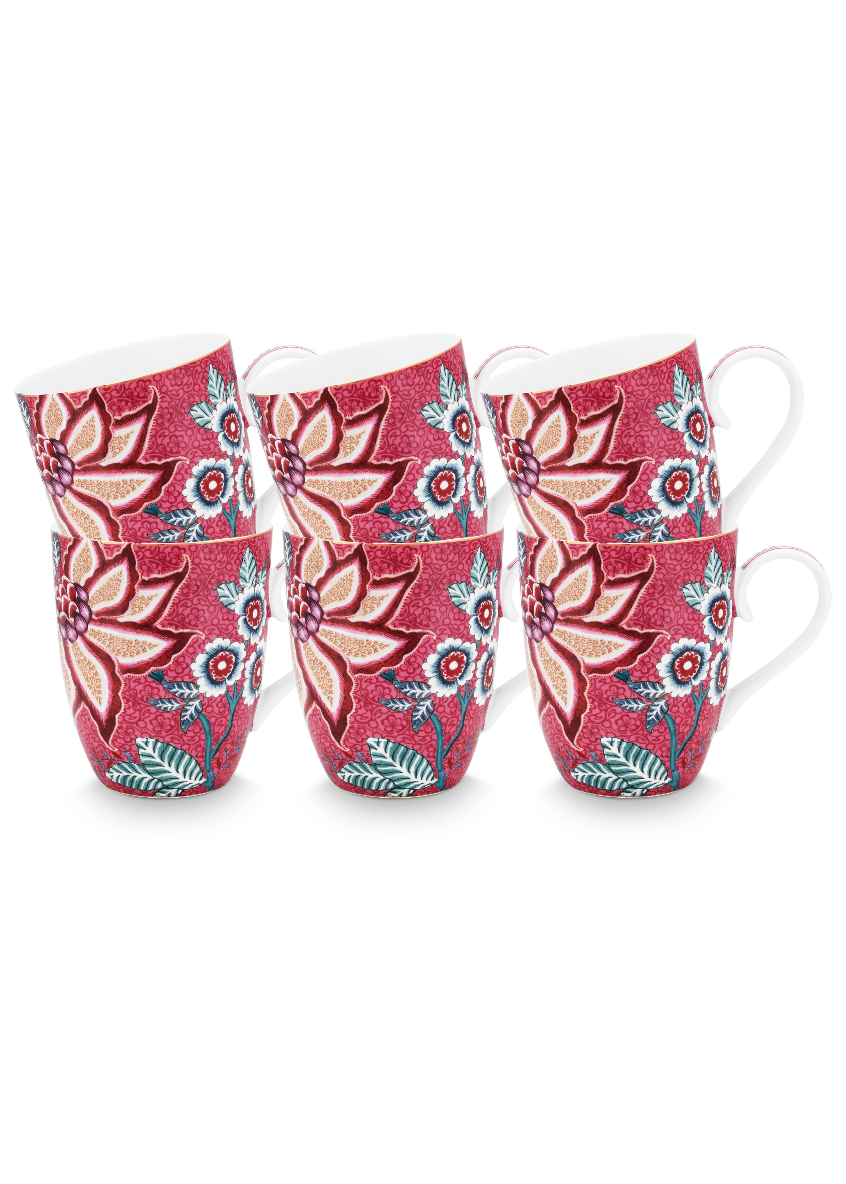 Pip Studio - Flower Festival Mokken - Servies set van 6 - 365ml