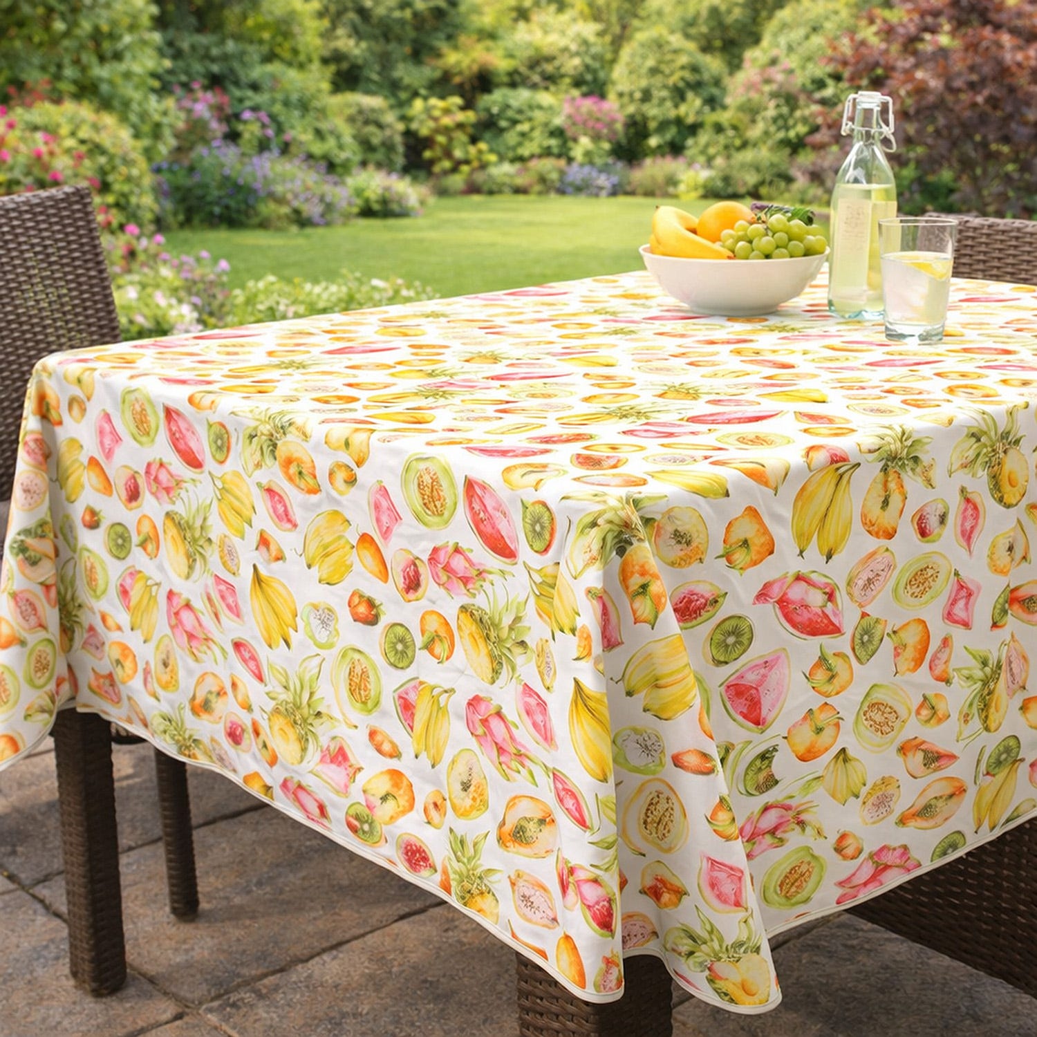 Tovaglia antimacchia 140x320 cm frutta estiva
