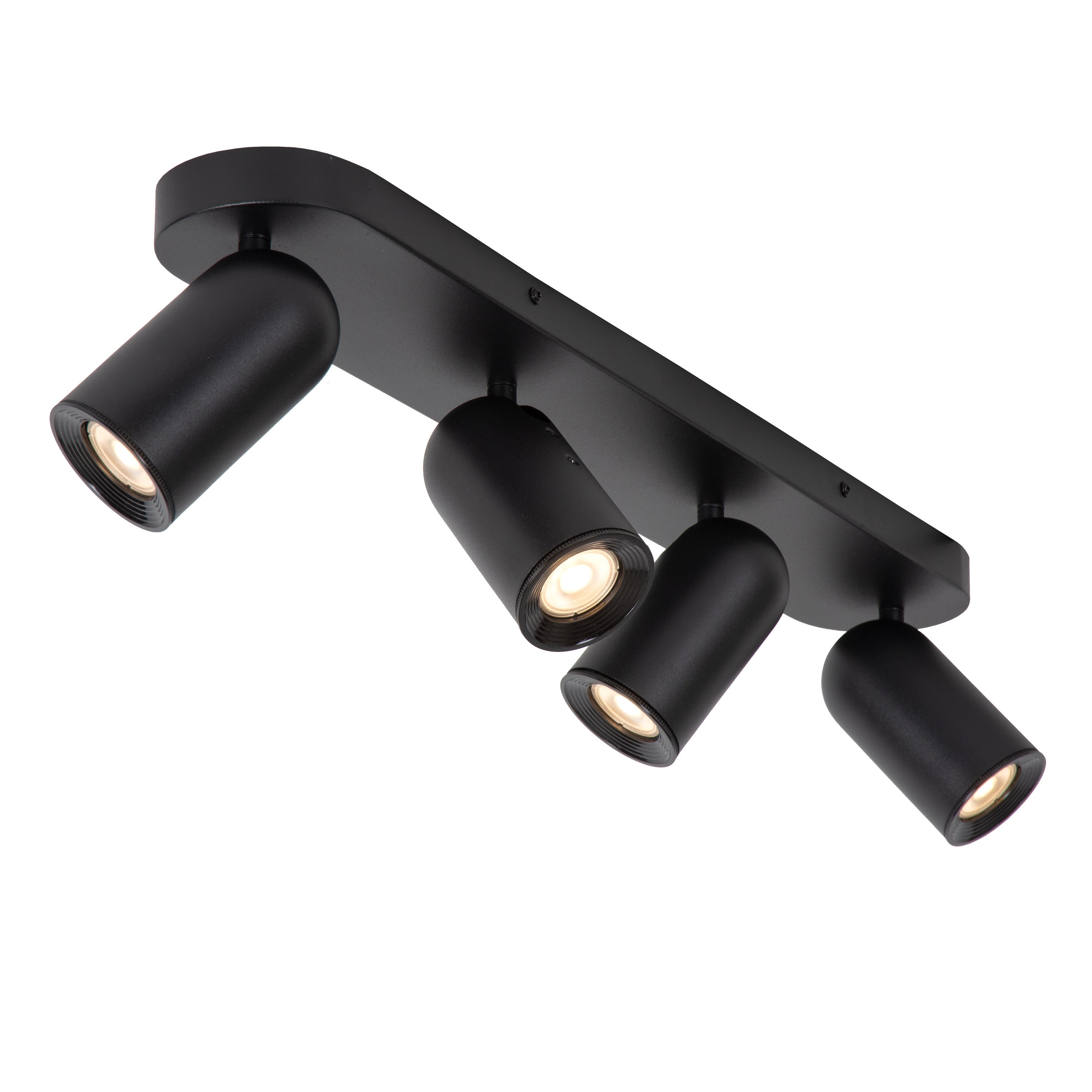 Lucide PUNCH - Plafondspot - 4xGU10 - Zwart